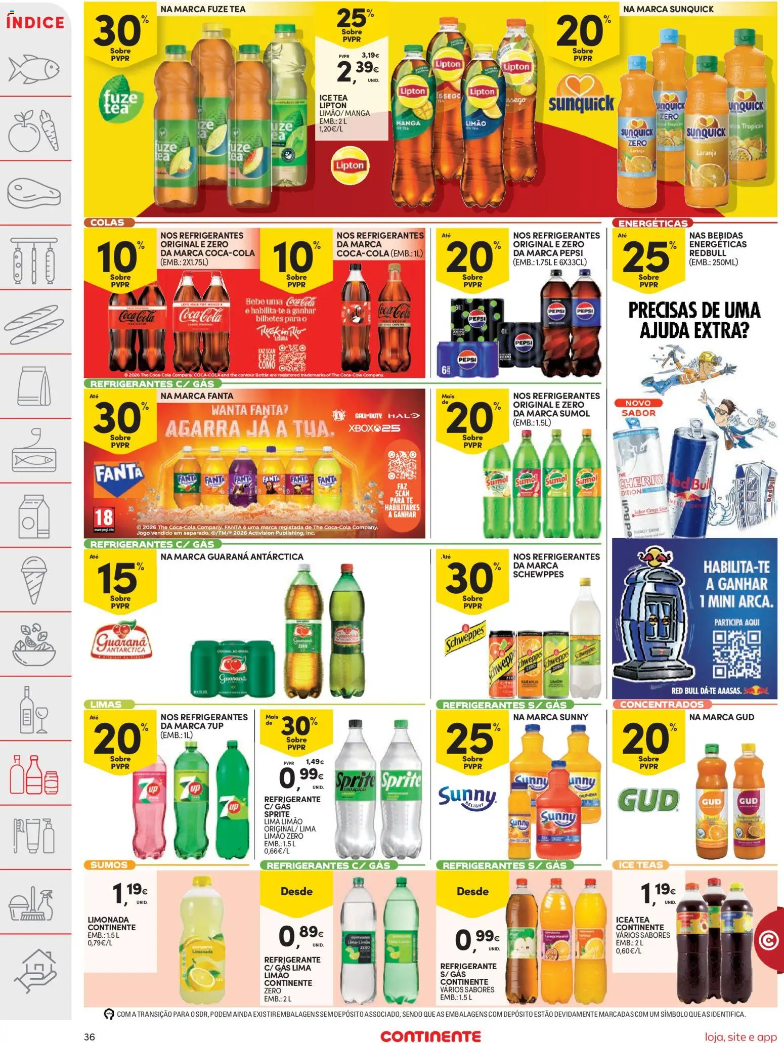 Continente folheto │ válido de 28.04.2026 | Página: 36 | Produtos: Refrigerante, Cereja, Coca-cola, Soda