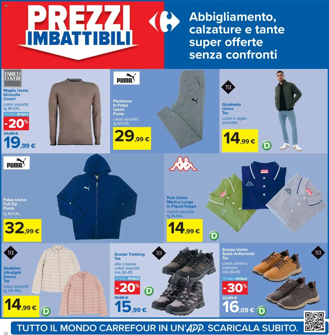 Volantino Carrefour del 26.09.2025 | Pagina: 32 | Prodotti: Felpa, Scarpe, Polo