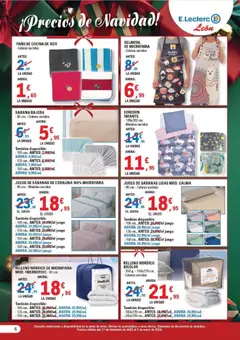 Vista previa E.Leclerc folleto válido desde el 17.12.2025 | Página: 6 | Productos: Edredón, Juego de sábanas, Cocina, Σιδερώστρα