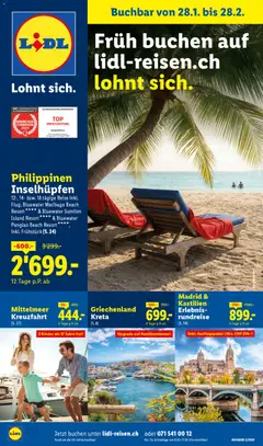 Lidl Aktionen Reisen Februar ab 28.01.2026 gültig