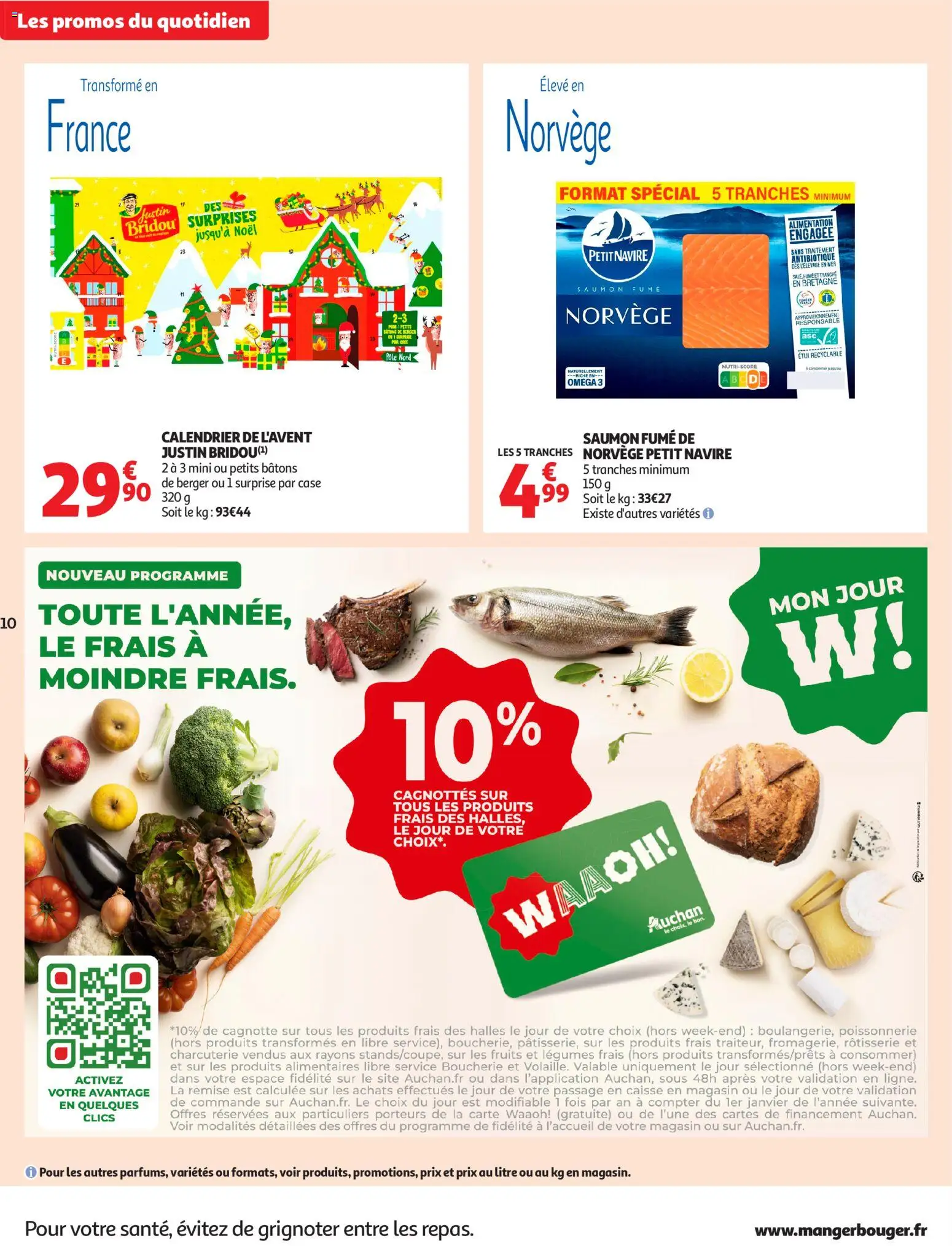 {H1} | Page: 10 | Produits: Calendrier, Saumon fumé, Poissonnerie, Calendrier de l'avent