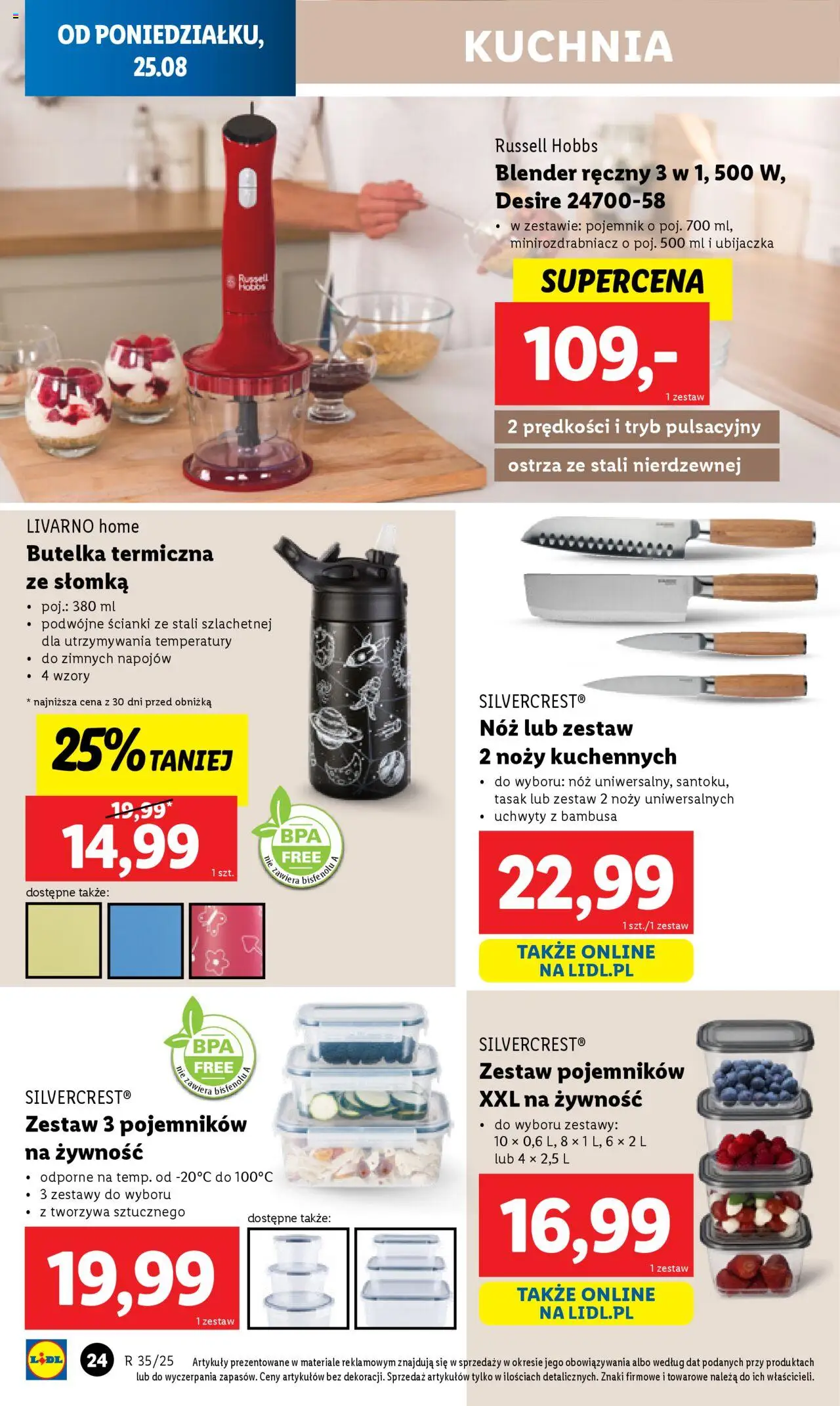 Lidl Katalog od 25.08.2025 | Strona: 24 | Produkty: Blender ręczny, Blender