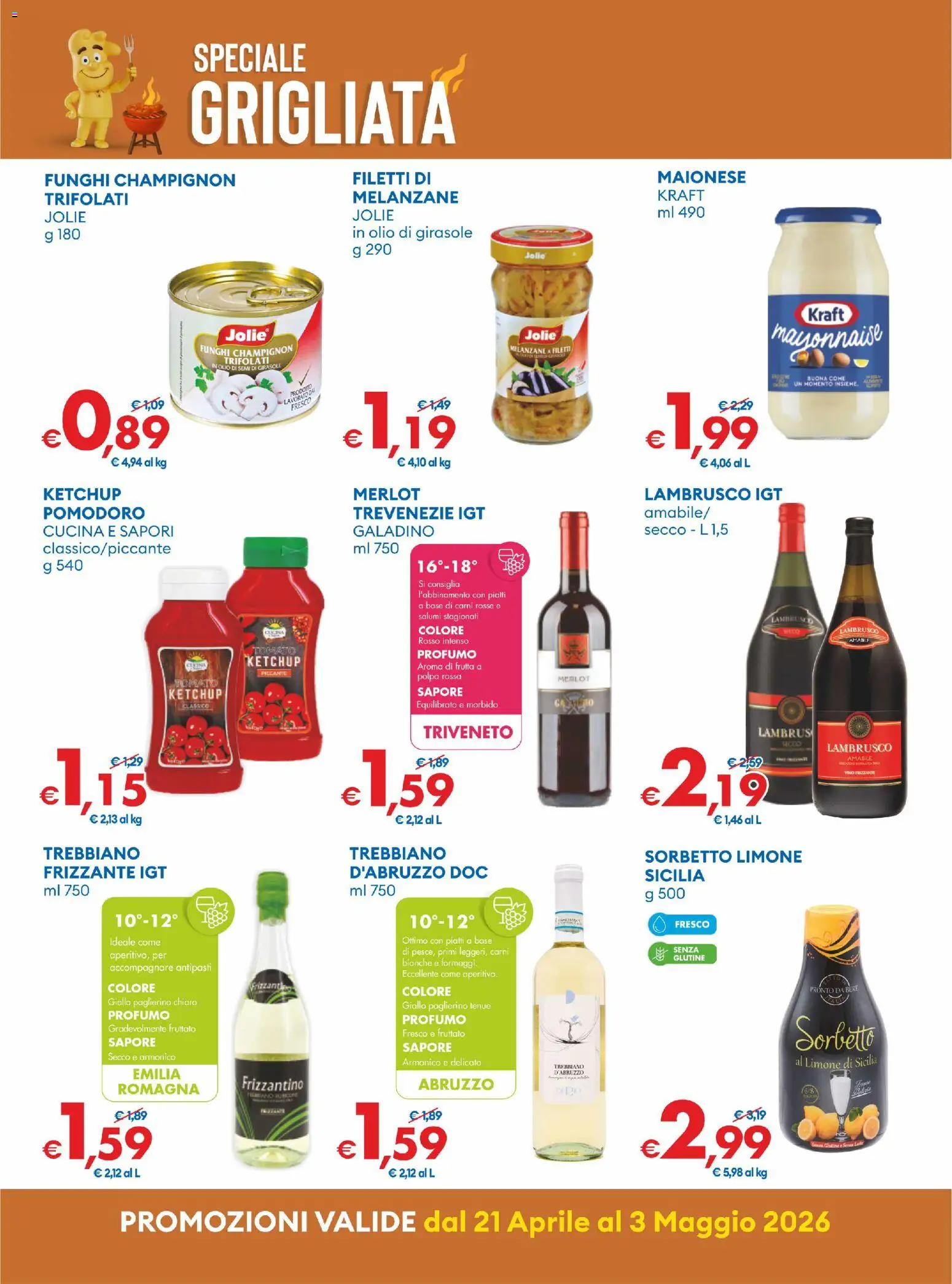 Volantino MD Discount del 21.04.2026 | Pagina: 7 | Prodotti: Maionese, Limone, Vino, Olio di girasole