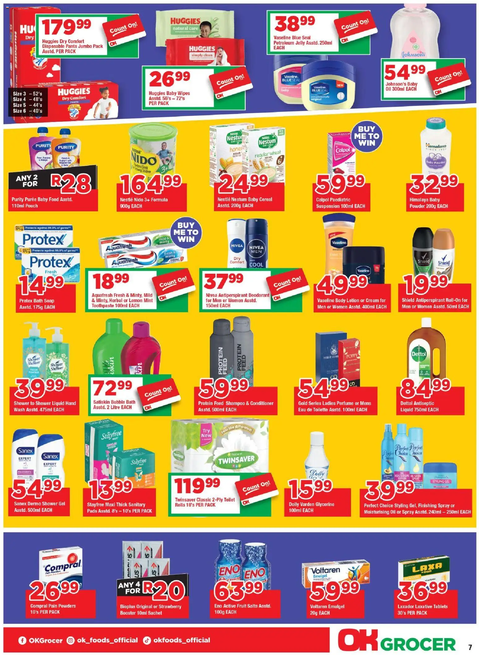 New OK Foods catalogue – valid from 25.03.2026 | Page: 7 | Products: Bath, Oil, Soap, Fruit
