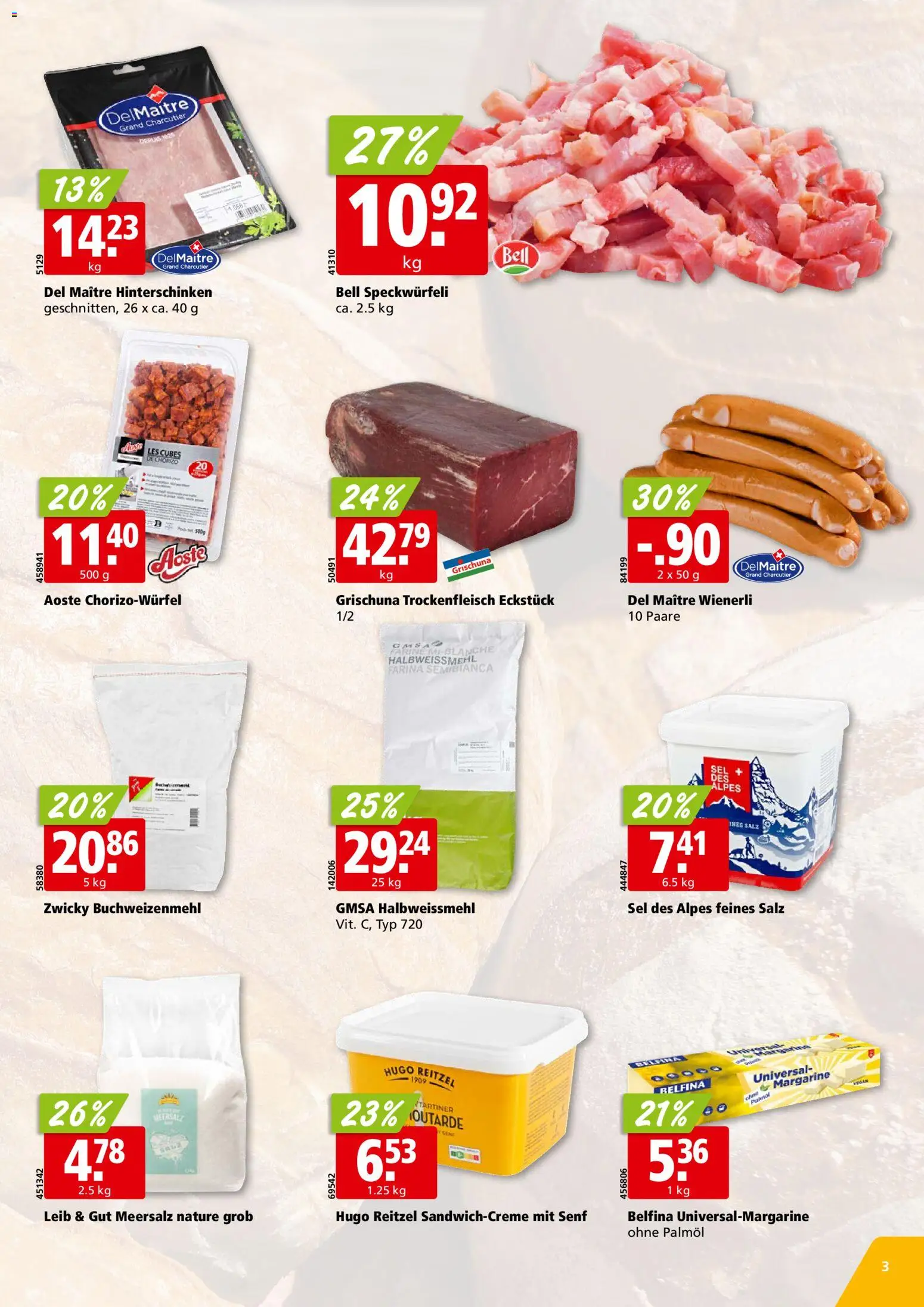 Aligro actionen Bäckerei Chavannes, Matran, Genf, Sitten – gültig ab 16.03.2026 | Seite: 3 | Produkte: Salz