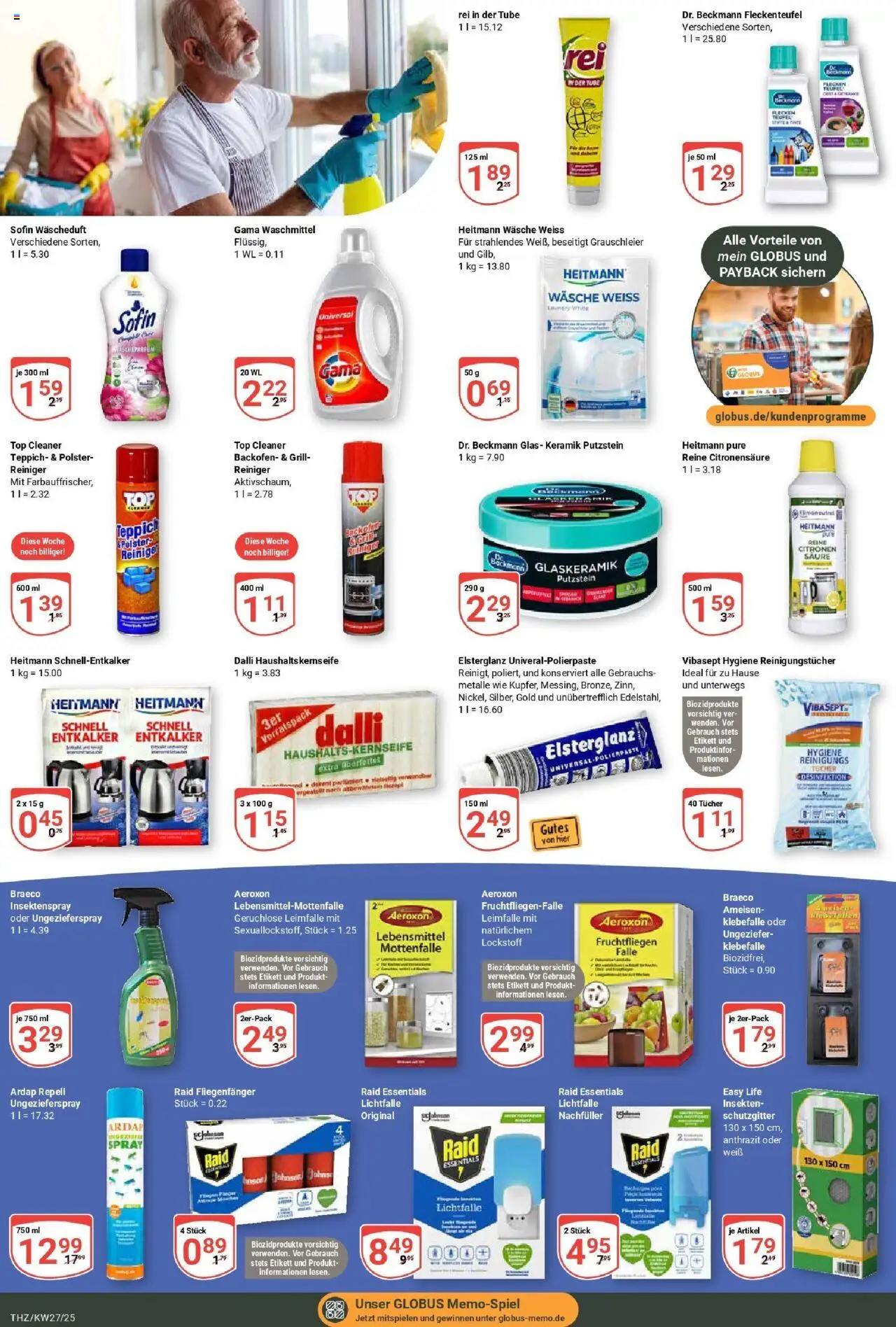 Globus prospekt Zeitz	 - gültig ab dem 29.06.2025 | Seite: 23 | Produkte: Top, Grill, Teppich, Reinigungstücher