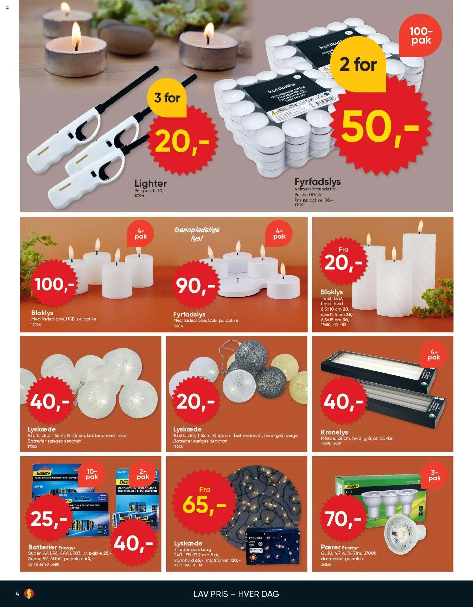 Bigdollar tilbudsavis – gyldig fra 24.10.2025 | Side: 4 | Produkter: Batterier, Pærer, Batteri