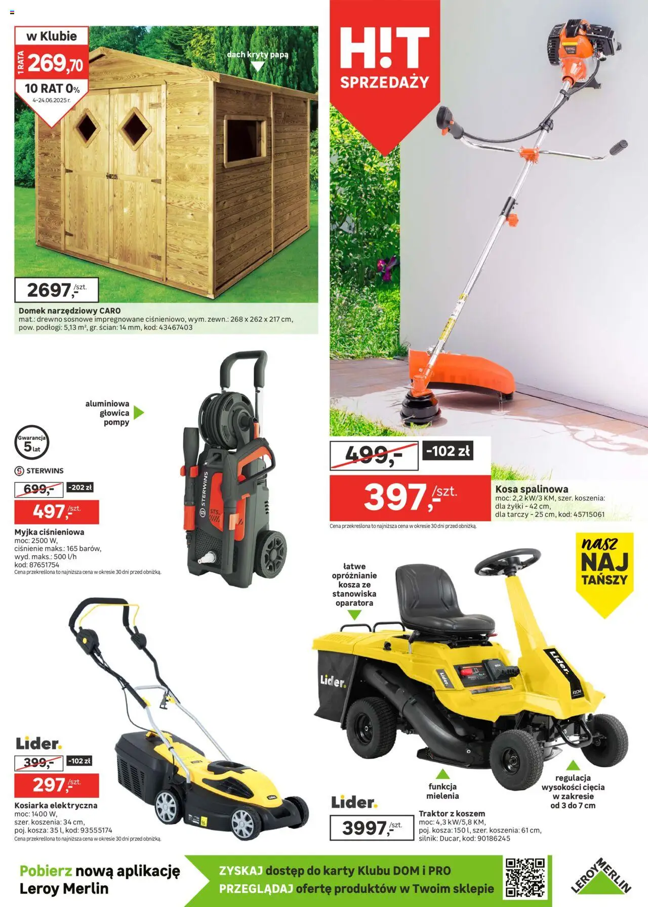 Leroy Merlin Gazetka od 04.06.2025 | Strona: 7 | Produkty: Kosiarka