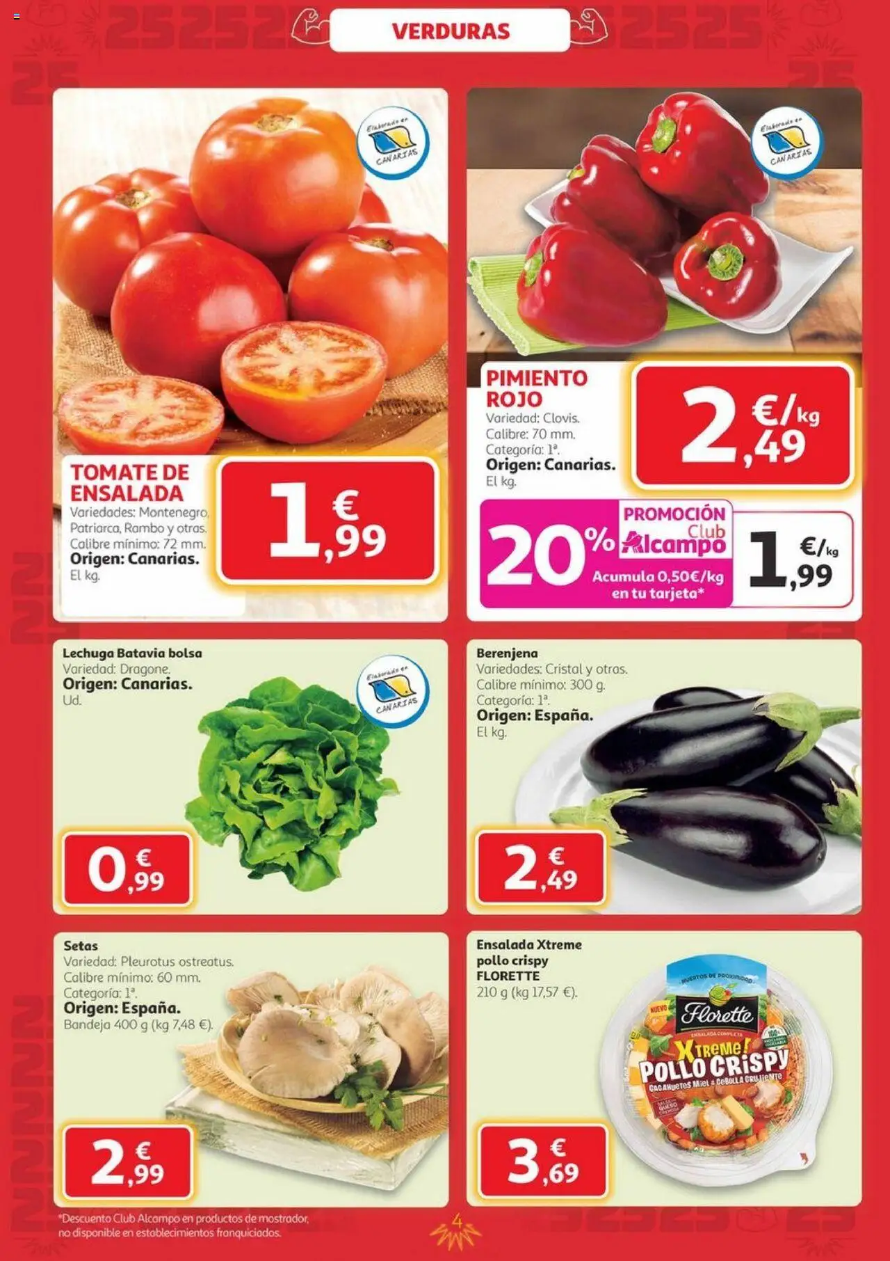 Alcampo - Canarias │ válido desde el 09.10.2025 | Página: 4 | Productos: Κάδος απορρυμάτων, Ensalada, Παγωμένο τσάι, Bandeja