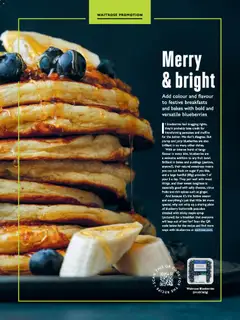 Preview of Waitrose - December 2025 valid from 01.12.2025 | Page: 16 | Products: Papier carton, Blueberries, Pancakes, Bed