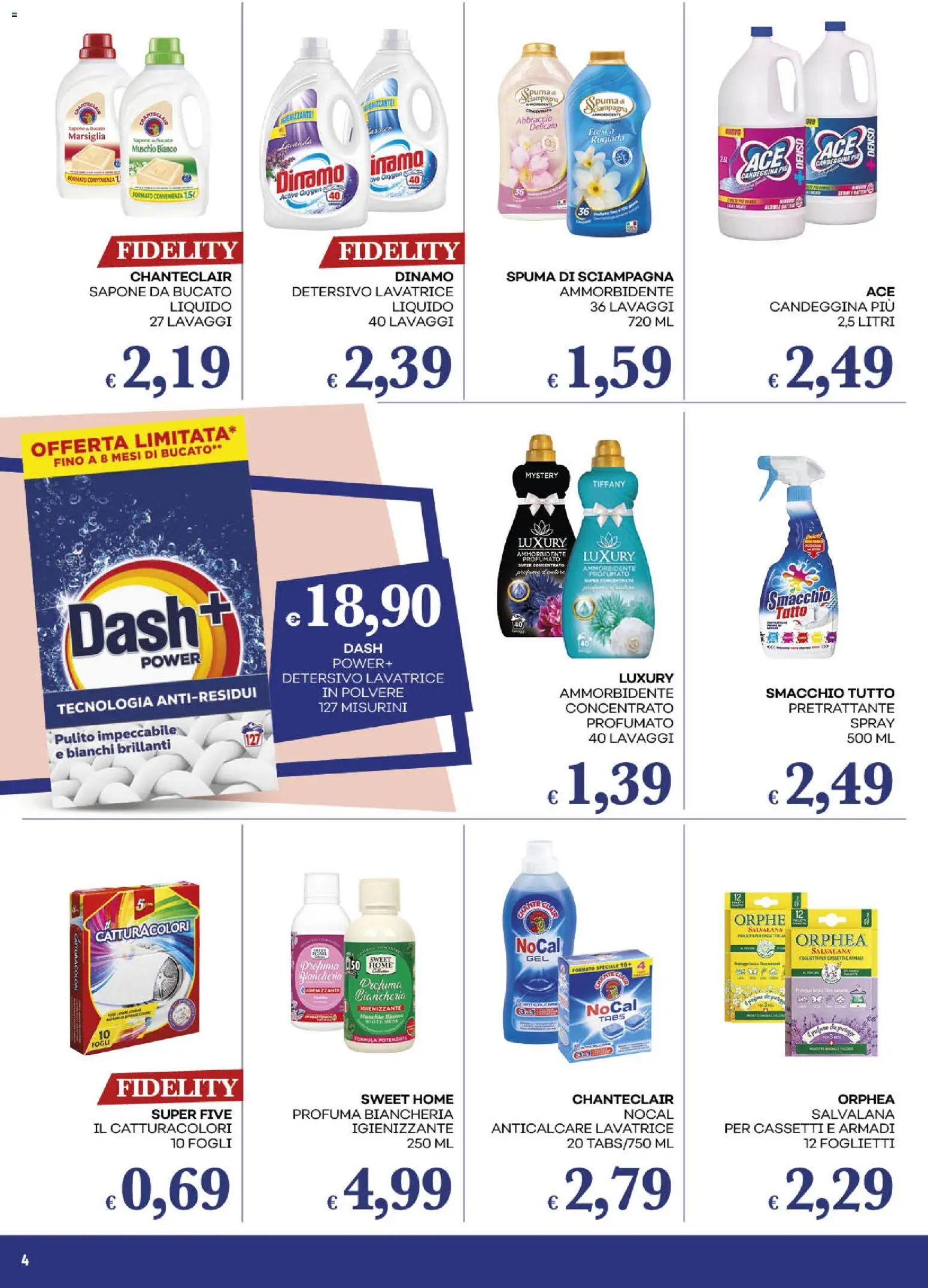 Volantino Pilato del 14.04.2026 | Pagina: 4 | Prodotti: Sapone, Anticalcare, Lavatrice, Profumo