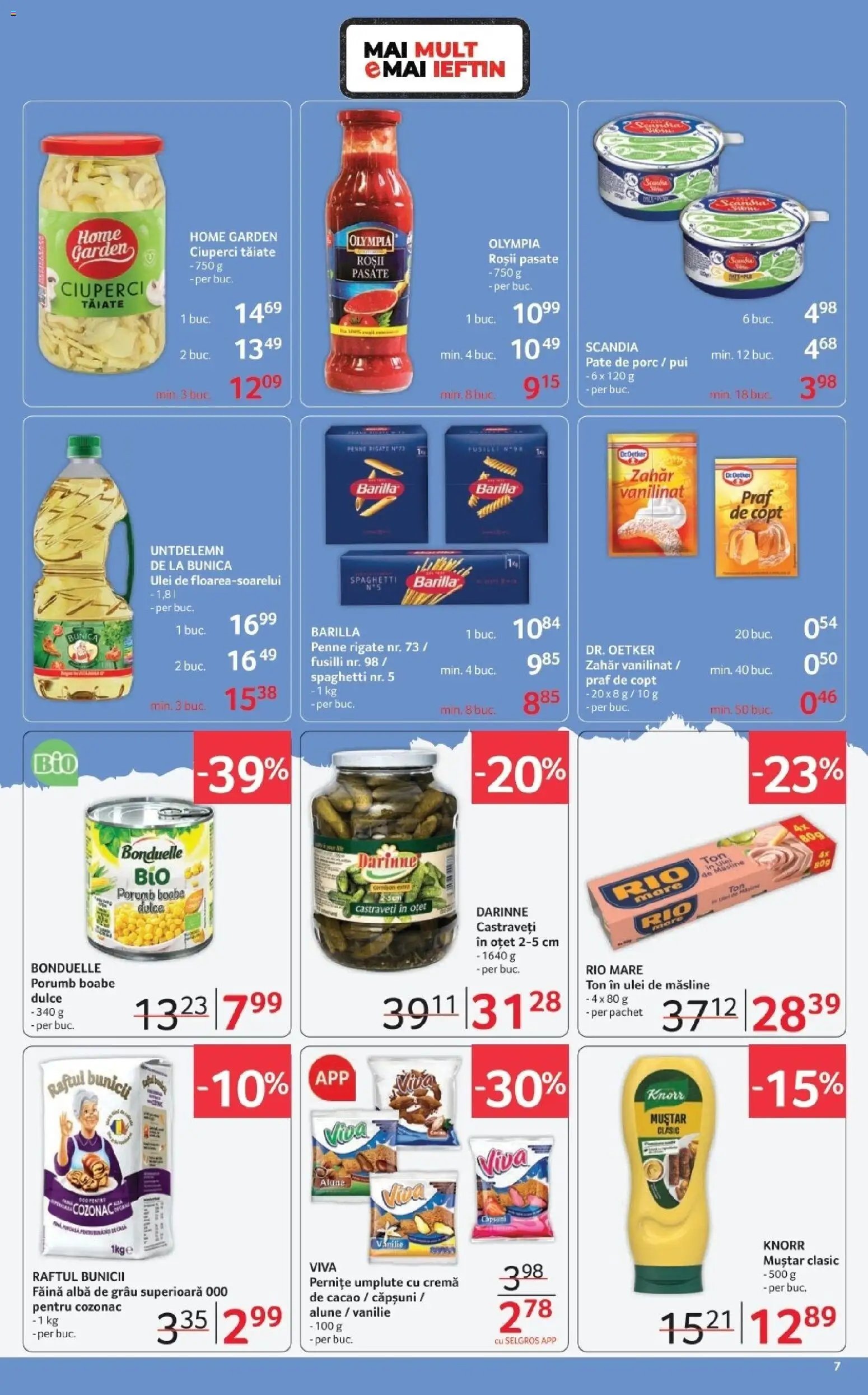 Noul catalog Selgros – valabil de la 20.03.2026 | Pagină: 7 | Produse: Pate, Ulei, Muștar, Cacao