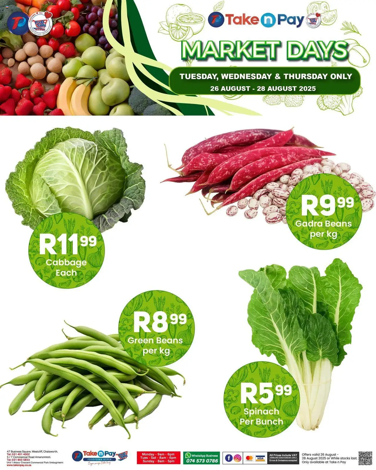 Take n Pay Market Day │ valid from 26.08.2025 | Page: 2 | Products: Beans