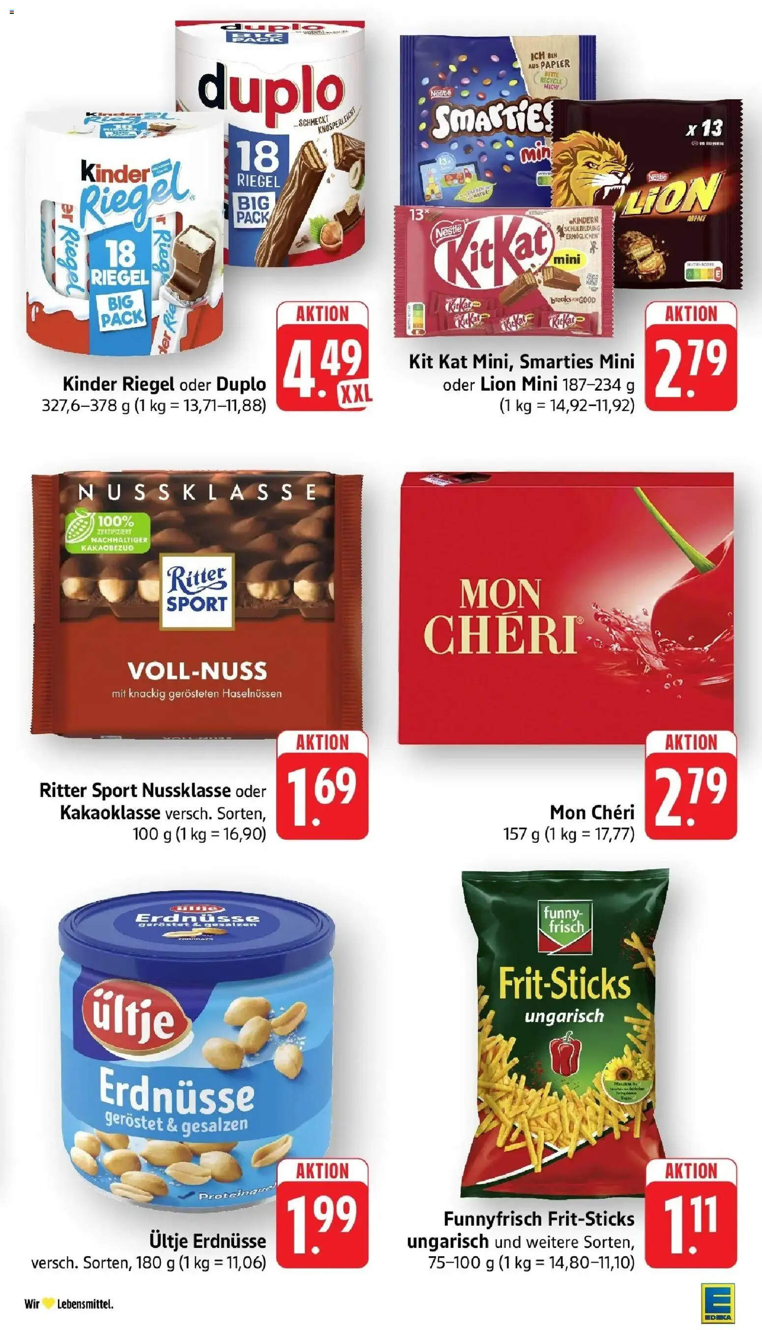 E center Prospekt Bad Dürrheim	 – gültig ab 12.04.2026 | Seite: 29 | Produkte: Erdnüsse, Smarties, Kinder riegel, Mon cheri