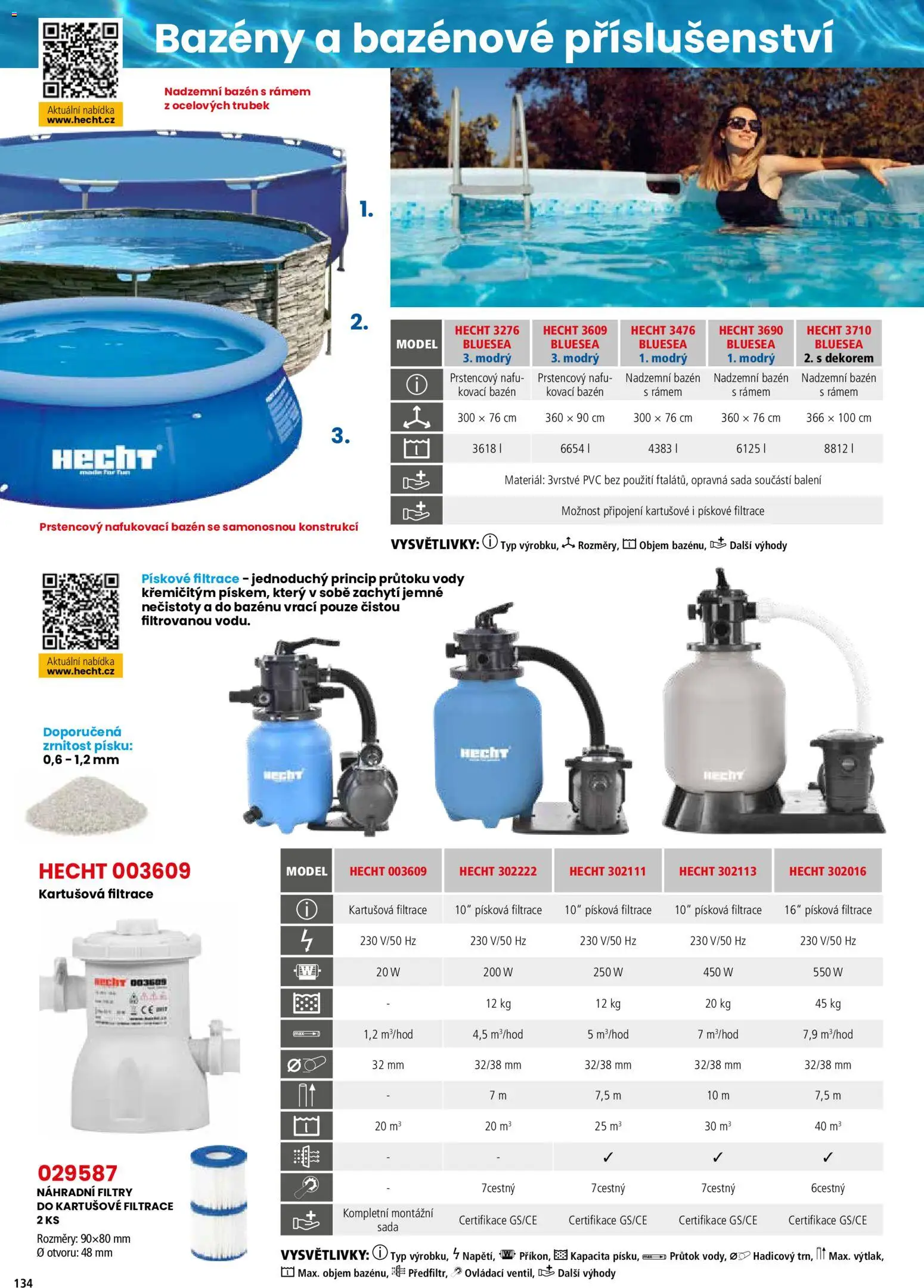 Hecht katalog - Jaro - léto 2026 od 19.02.2026 | Strana: 134 | Produkty: Bazény, Hecht, Bazén, Nafukovací bazén