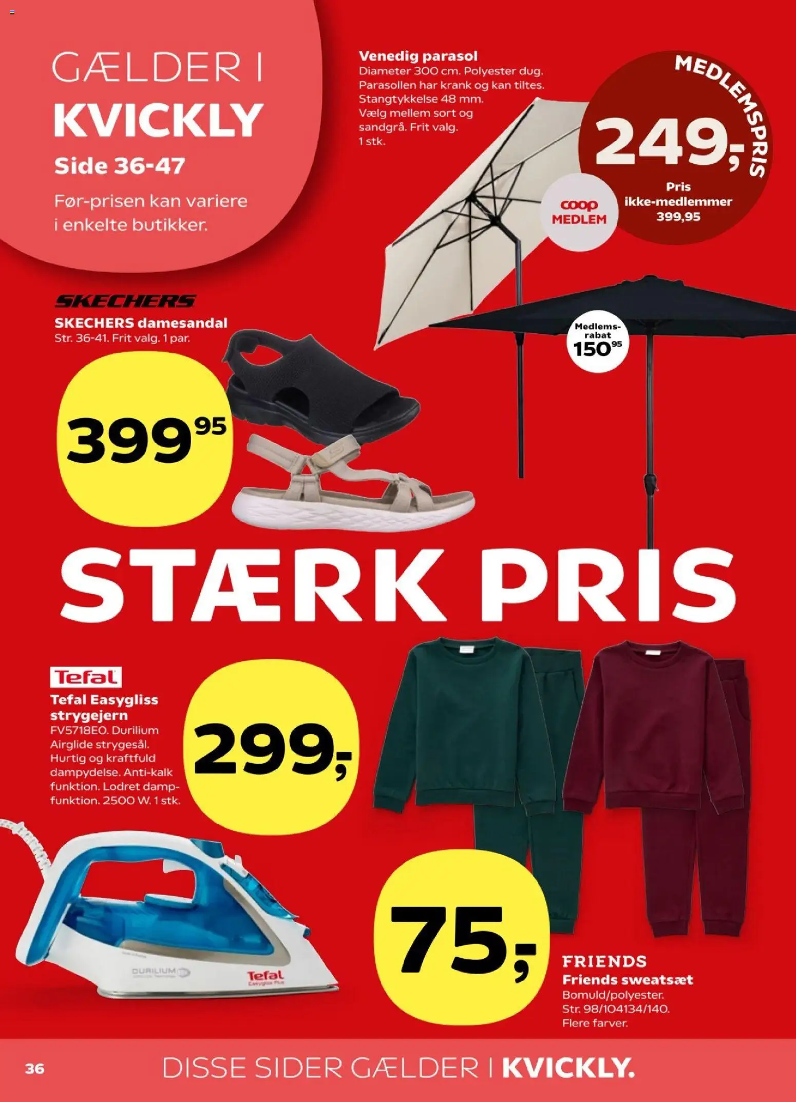 Kvickly tilbudsavis – gyldig fra 24.04.2026 | Side: 38 | Produkter: Strygejern, Parasol
