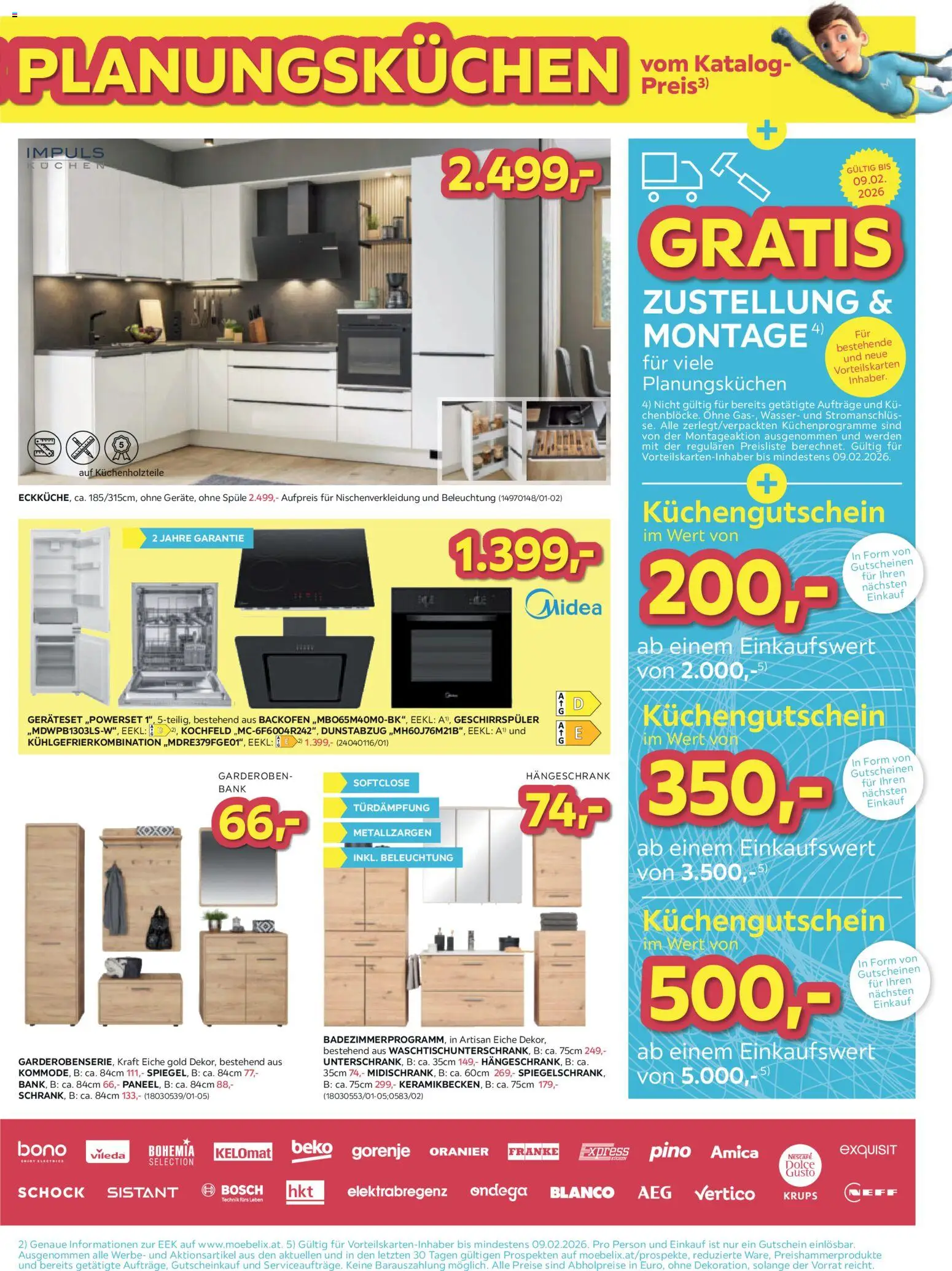 Möbelix Flugblatt gültig ab 02.02.2026 | Seite: 7 | Produkte: Wasser, Kochfeld, Geschirrspüler