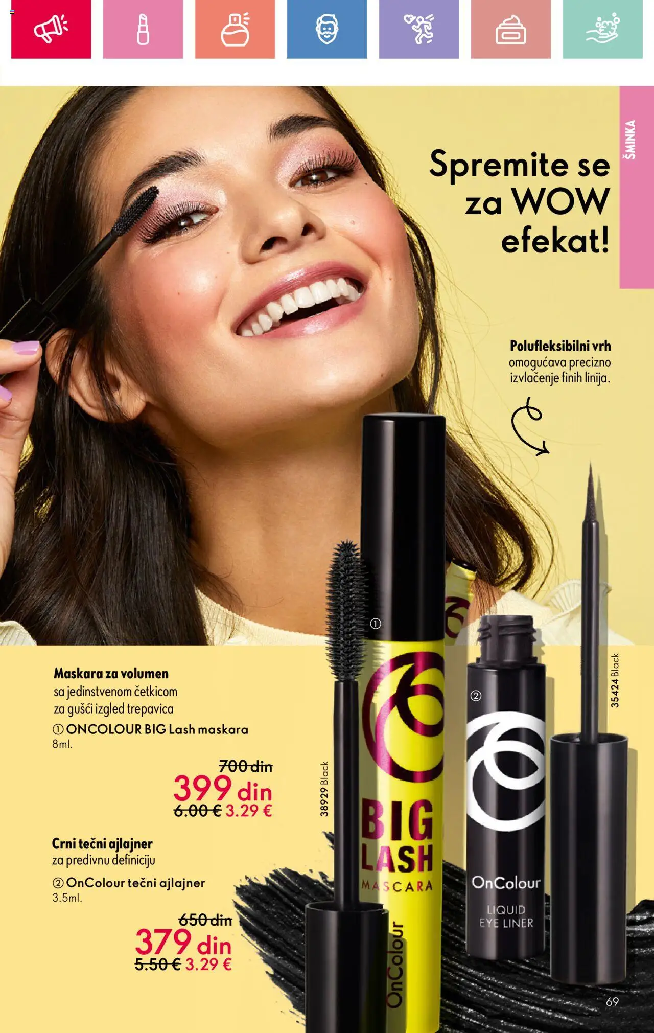 Oriflame katalog - važi od 24.08.2025 | Strana: 69 | Proizvode: Šminka, Maskara, Ajlajner