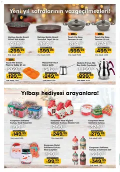 04.12.2025 tarihinden itibaren geçerli olan Migros kataloğu önizlemesi | Sayfa: 115 | Ürünler: Çaydanlık, Tepsi, Saklama kutusu