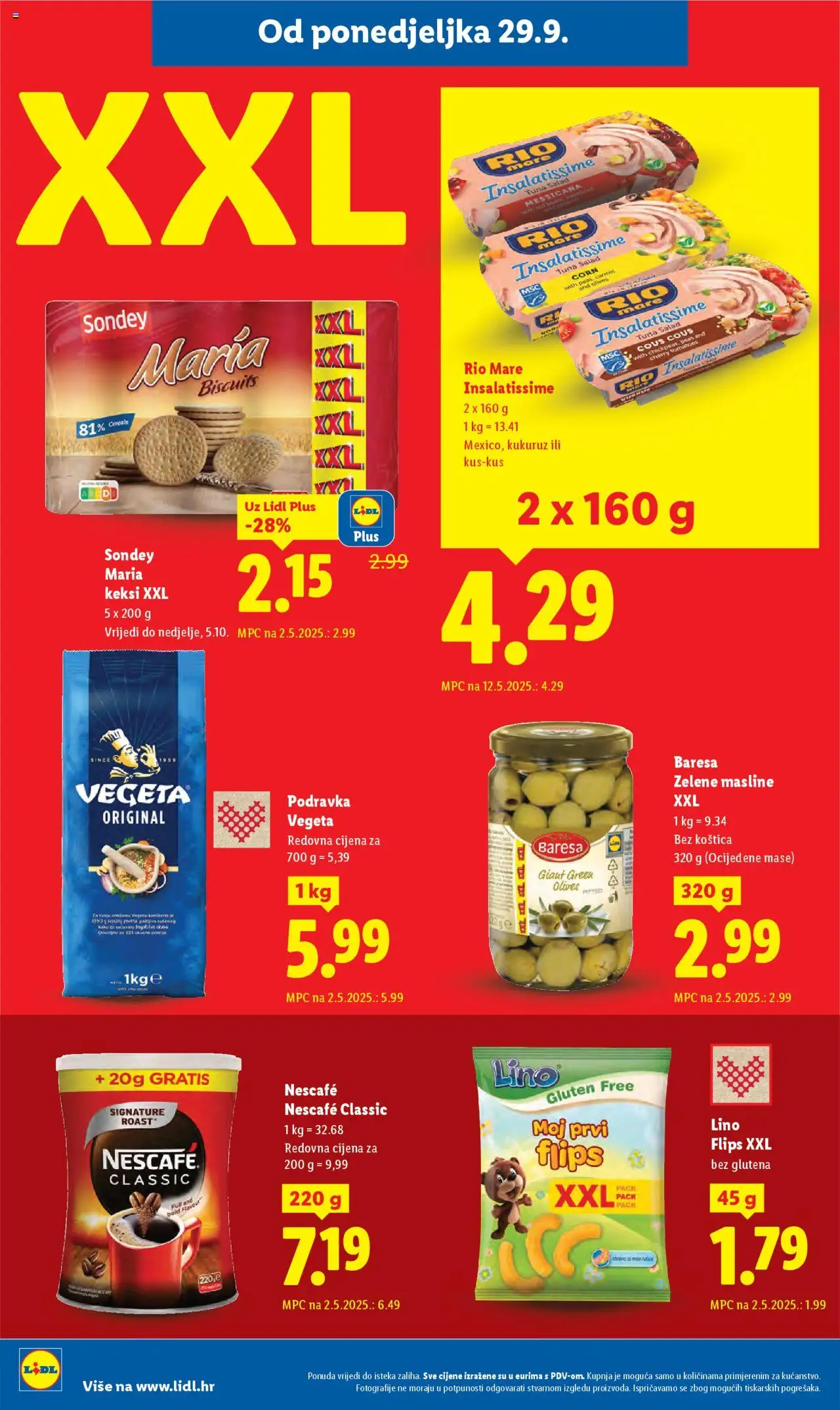 Lidl katalog | vrijedi od 29.09.2025 | Stranica: 10 | Proizvodi: Rio Mare, Kukuruz, Podravka, Tuna