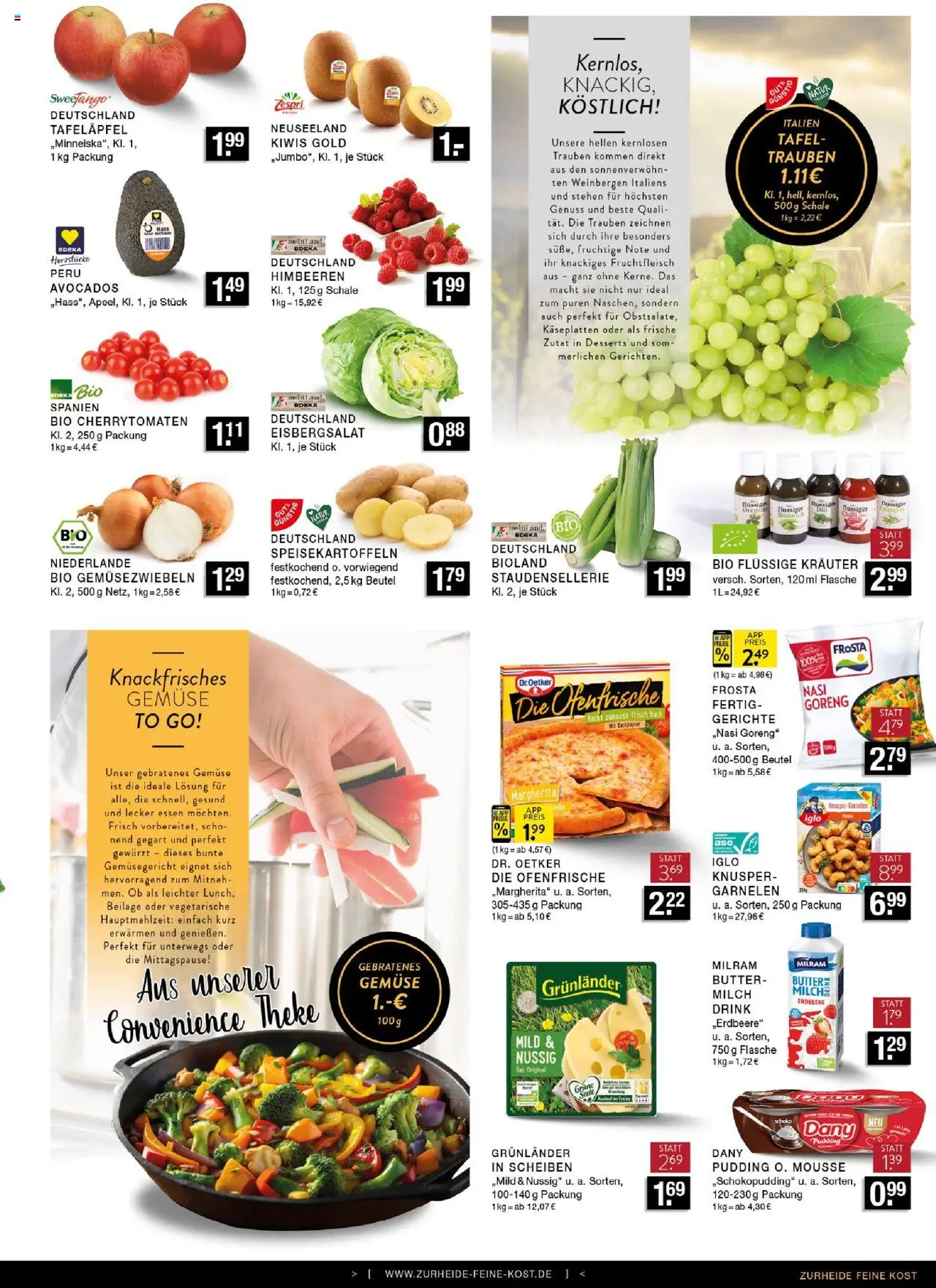 Edeka Zurheide Prospekt 	 - gültig ab dem 25.08.2025 | Seite: 7 | Produkte: Trauben, Eisbergsalat, Pudding, Ofenfrische