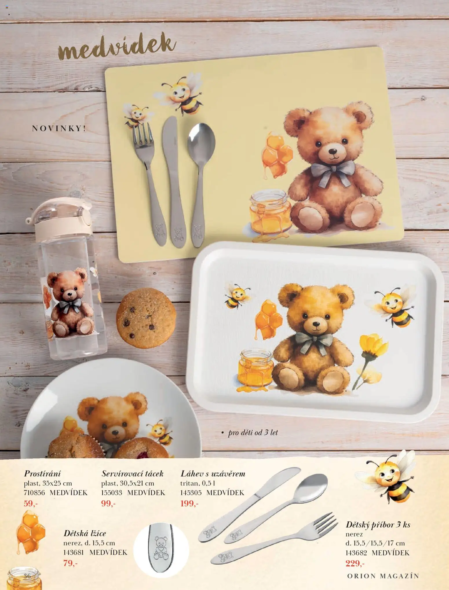Orion leták - Jaro/Léto 2026 od 09.03.2026 | Strana: 36 | Produkty: Příbor, Lžíce, Prostírání, Láhev
