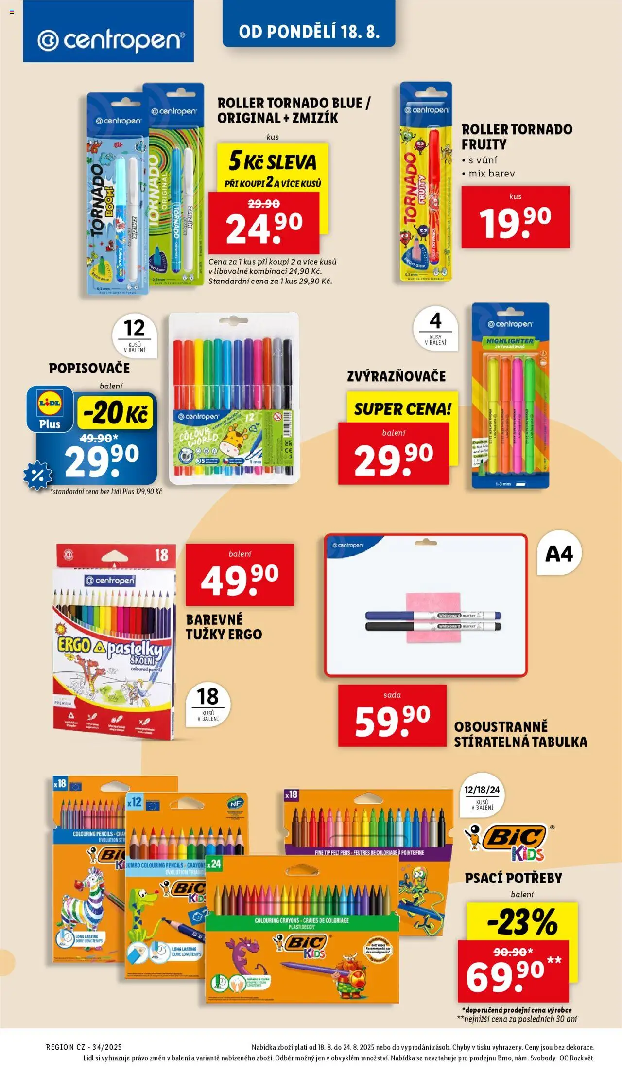 Lidl leták od 18.08.2025 | Strana: 38 | Produkty: Pastelky