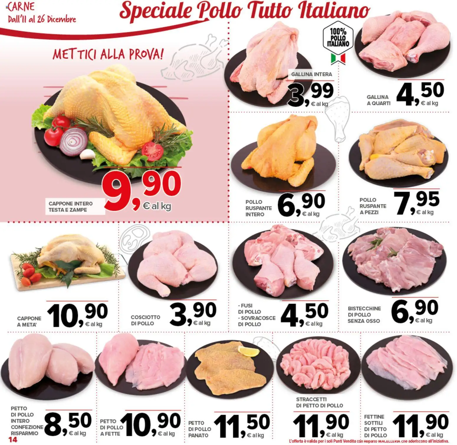 Volantino Todis del 11.12.2025 | Pagina: 14 | Prodotti: Petto di Pollo, Pollo