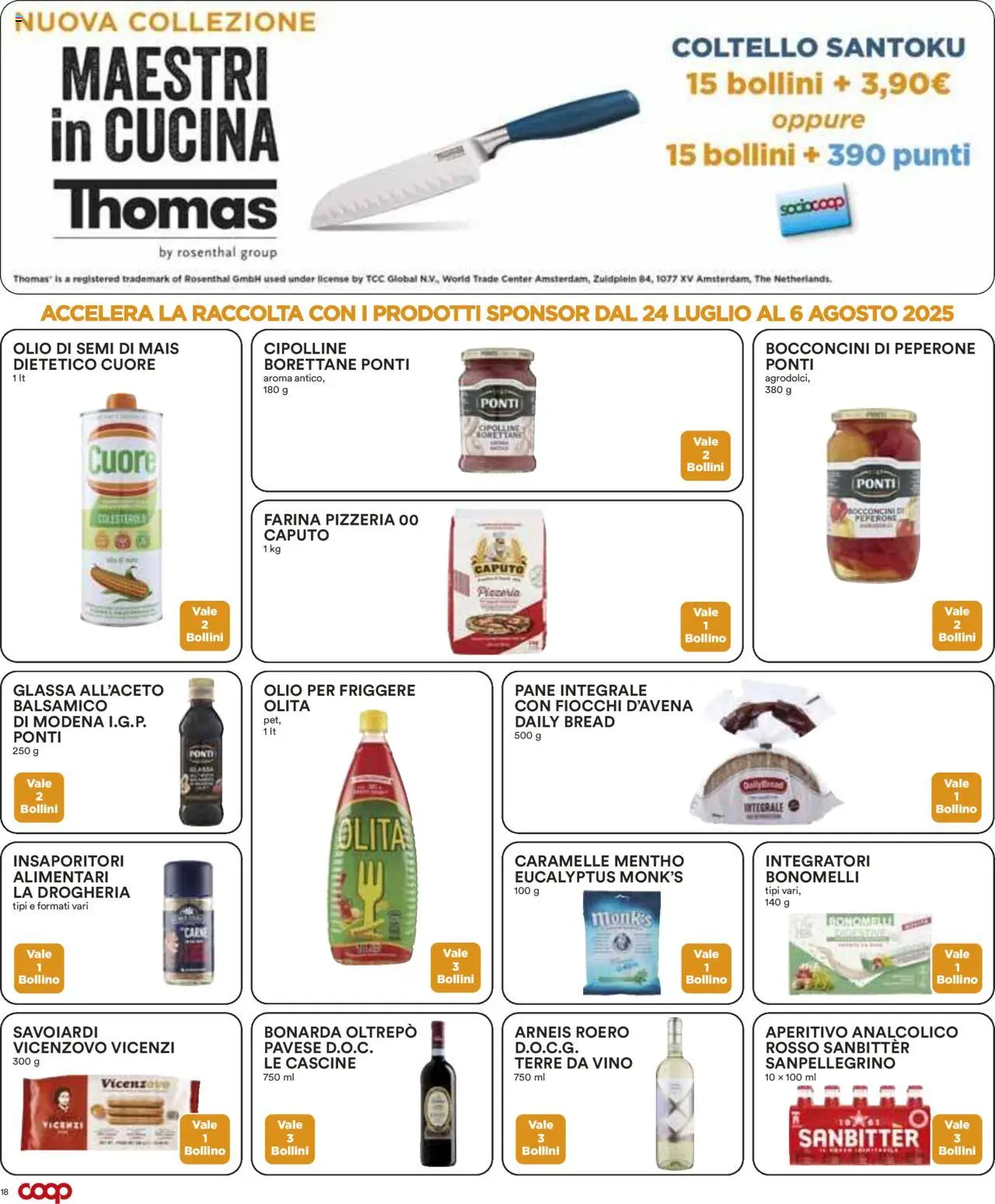 Volantino COOP del 24.07.2025 | Pagina: 18 | Prodotti: Pane, Mais, Olio per friggere, Glassa
