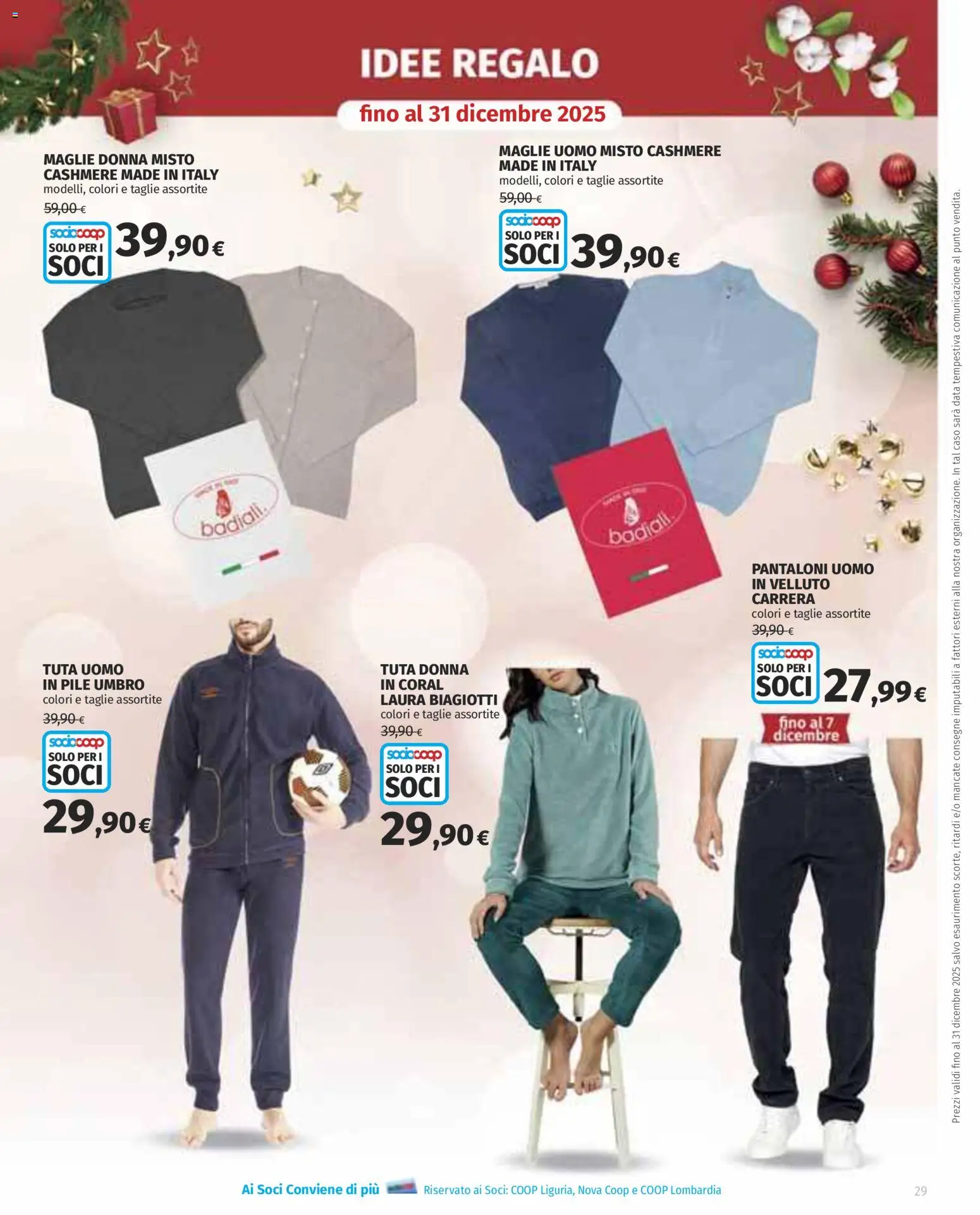 Volantino COOP del 27.11.2025 | Pagina: 29 | Prodotti: Pile, Pantaloni, Data