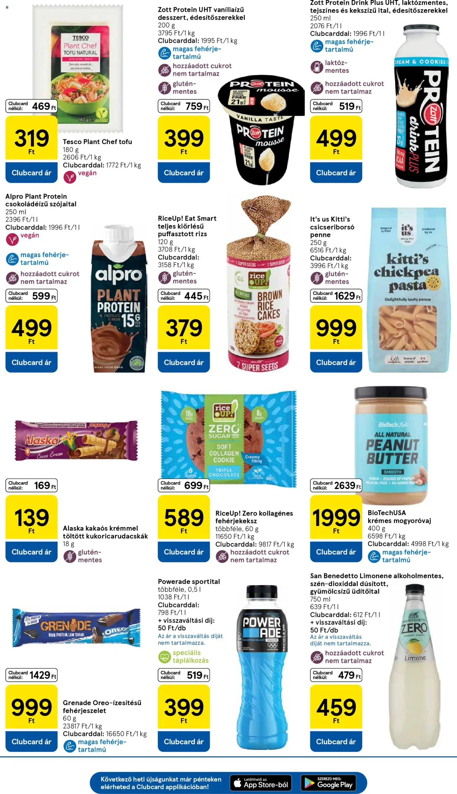 Tesco akciós ujság - amely érvényes a következő dátumtól: 08.01.2026 | Oldal: 7 | Termékek: Protein, Fehérje, Penne, Rizs