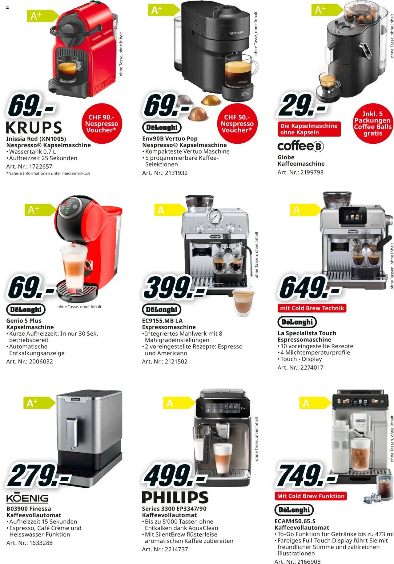 Media Markt Aktionen ab 22.06.2025 | Seite: 24 | Produkte: Kaffee, Kaffeevollautomat, Creme, Philips