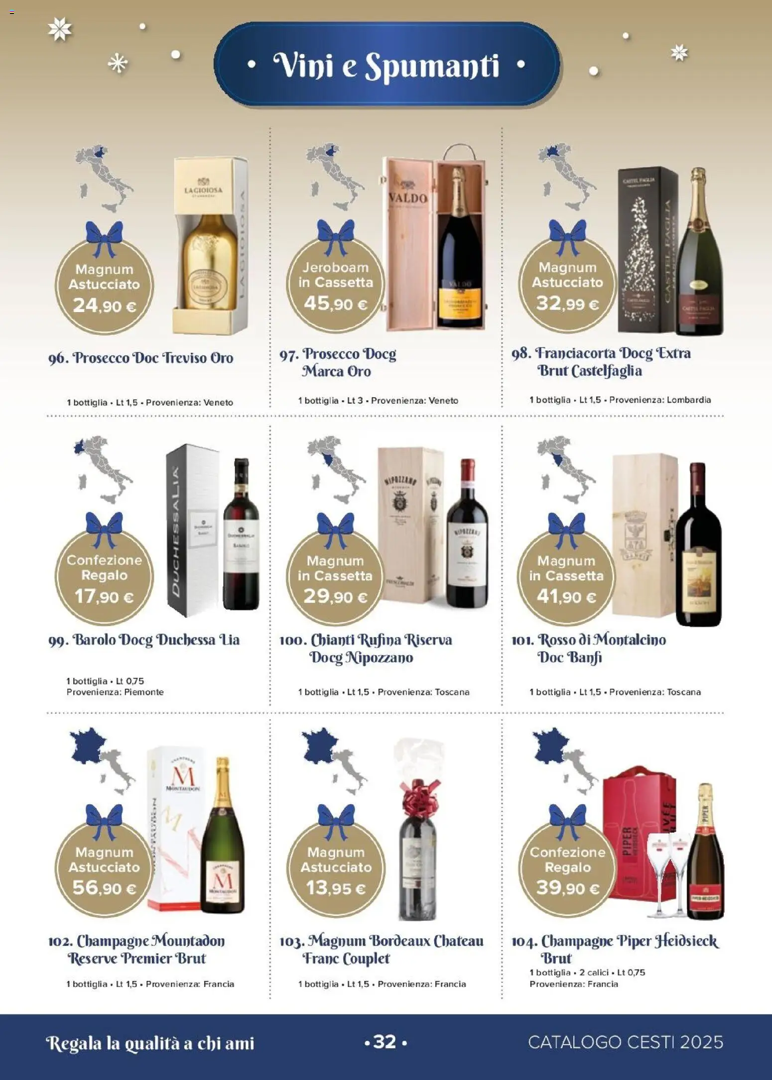 Volantino Oasi del 26.11.2025 | Pagina: 32 | Prodotti: Prosecco, Champagne, Bottiglia