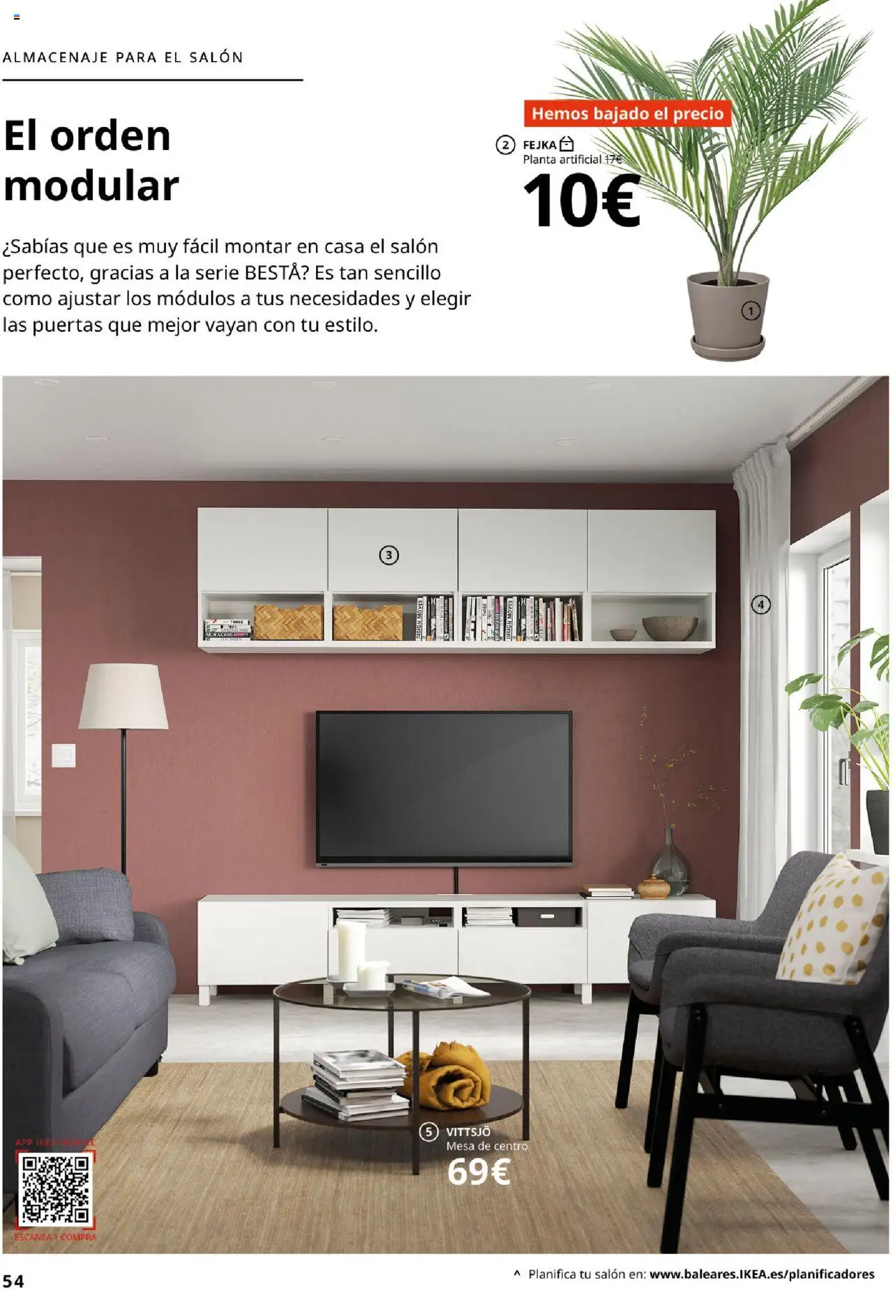 Catálogo IKEA Salones │ válido desde el 17.02.2025 | Página: 54 | Productos: Planta artificial, Almacenaje, Mesa