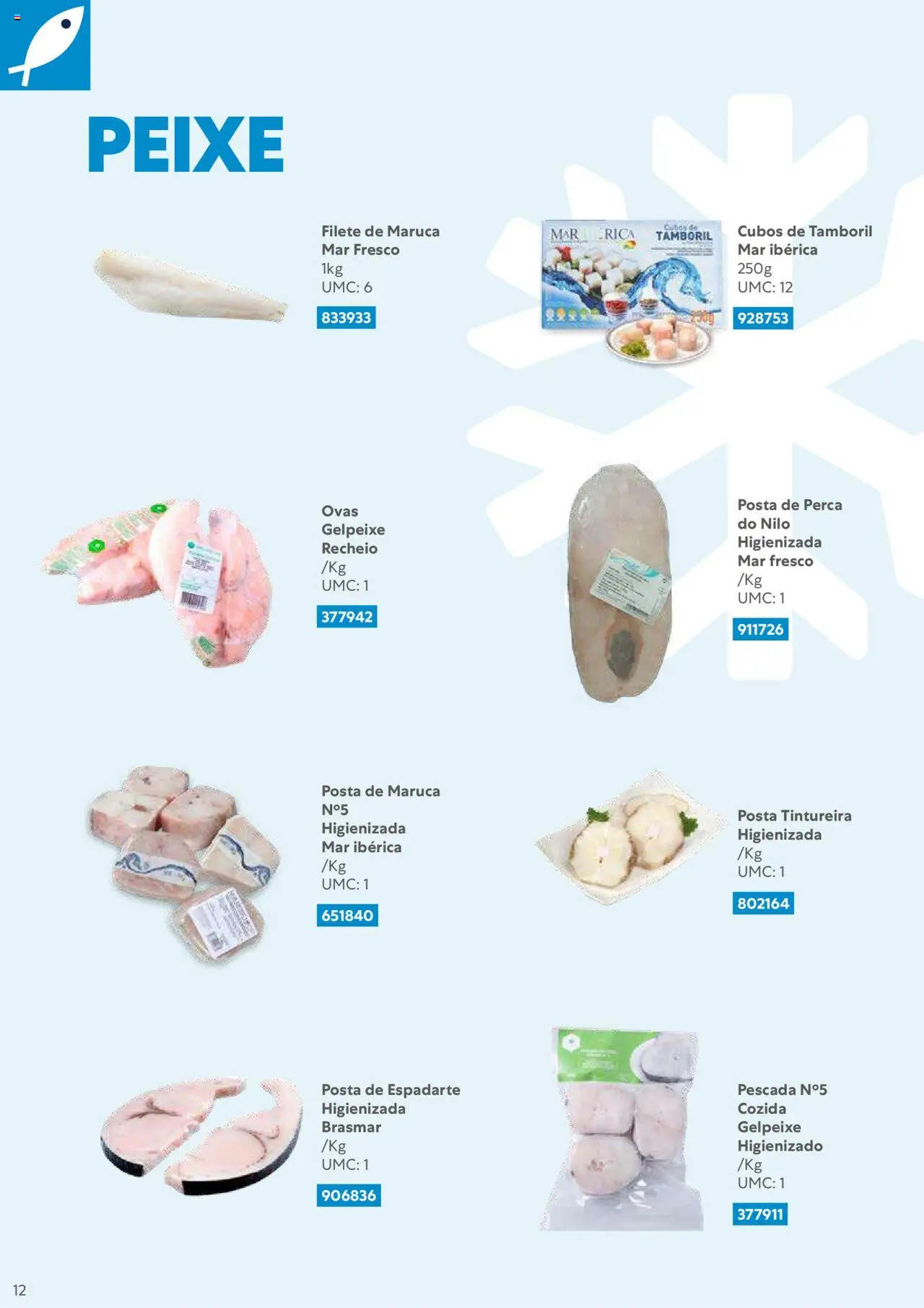 Recheio Congelados │ válido de 01.02.2024 | Página: 12 | Produtos: Pescada, Tamboril, Peixe