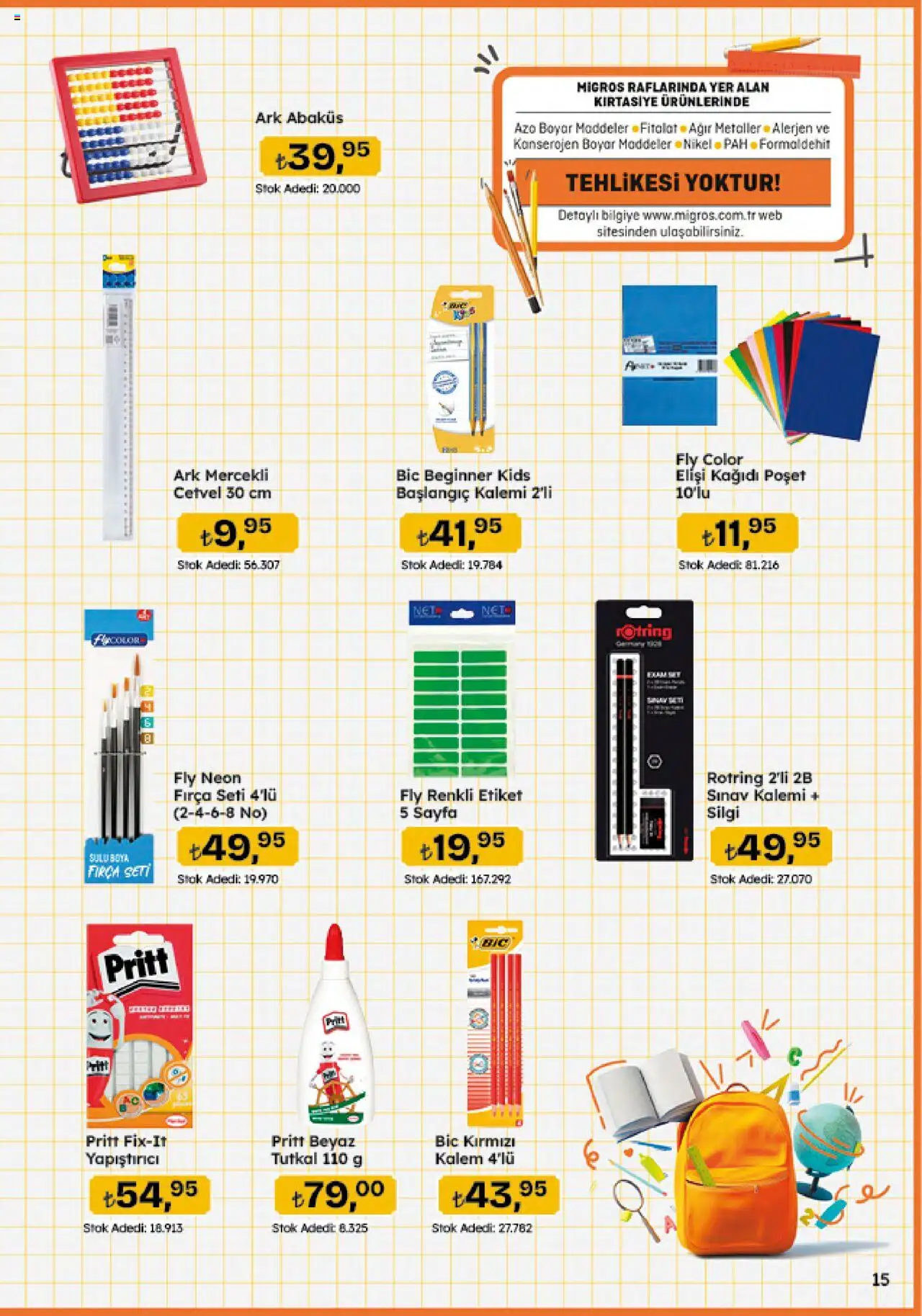 Migros Katalog - 5M Migroskop Dijital - 21.08.2025 tarihinden itibaren geçerlidir | Sayfa: 15 | Ürünler: Cetvel, Fırça