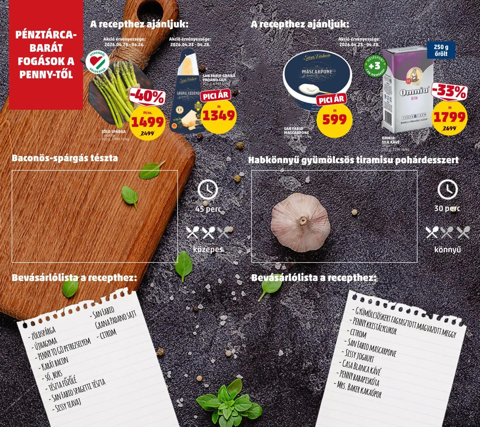 PENNY akciós ujság - amely érvényes a következő dátumtól: 23.04.2026 | Oldal: 14 | Termékek: Tiramisu, Meggy, Kakaópor, Citrom