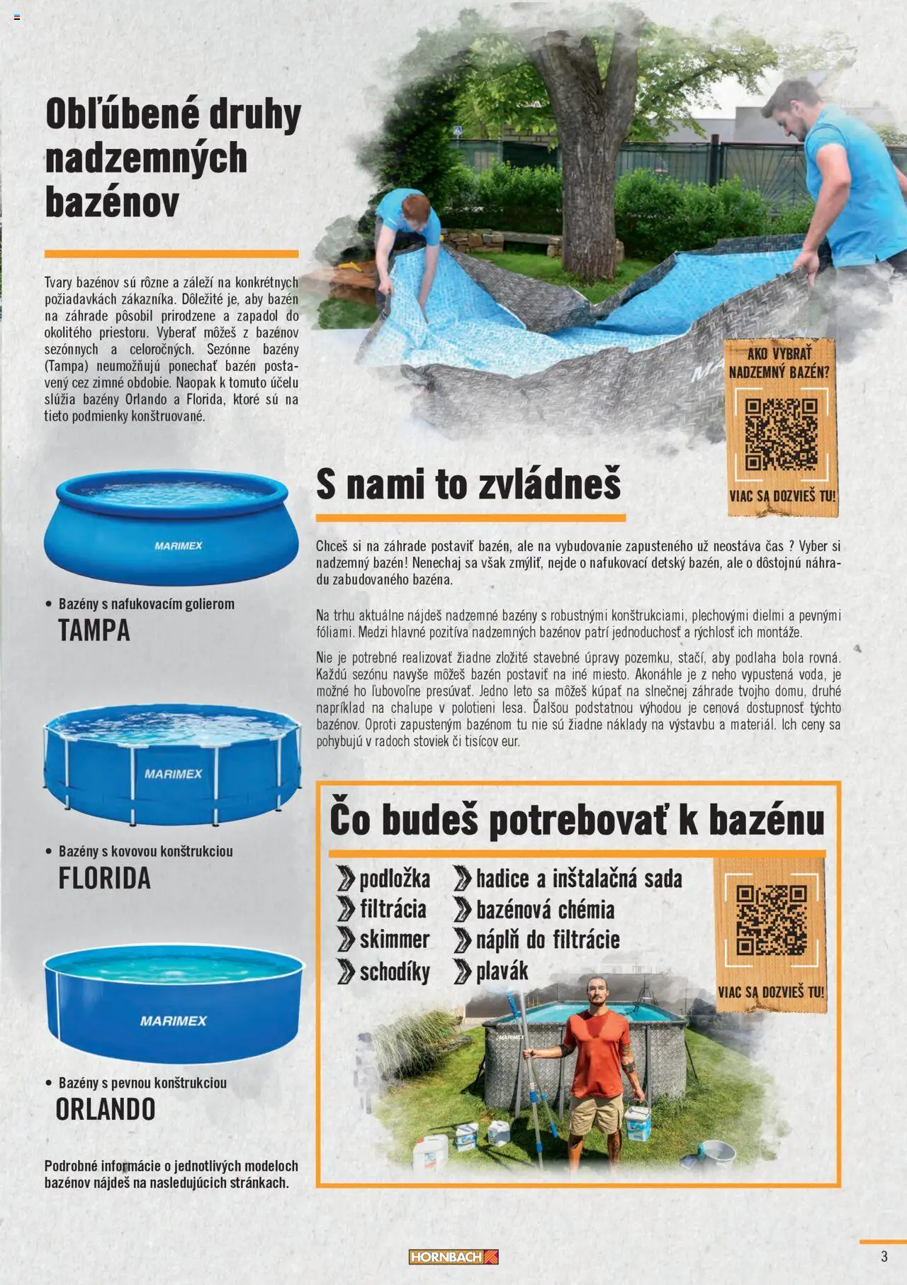 Hornbach bazény │ platný od 22.07.2025 | Strana: 3 | Produkty: Bazény, Bazén, Podlaha, Filtrácia