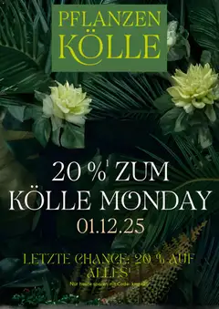 Pflanzen-Kölle - Cyber Monday ab 01.12.2025 gültig