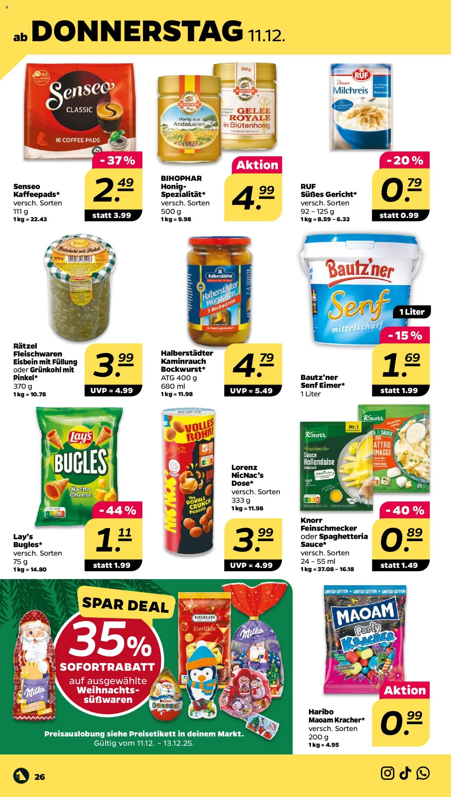 Netto Prospekt 	 – gültig ab 08.12.2025 | Seite: 28 | Produkte: Kamin, Haribo, Knorr, Milka
