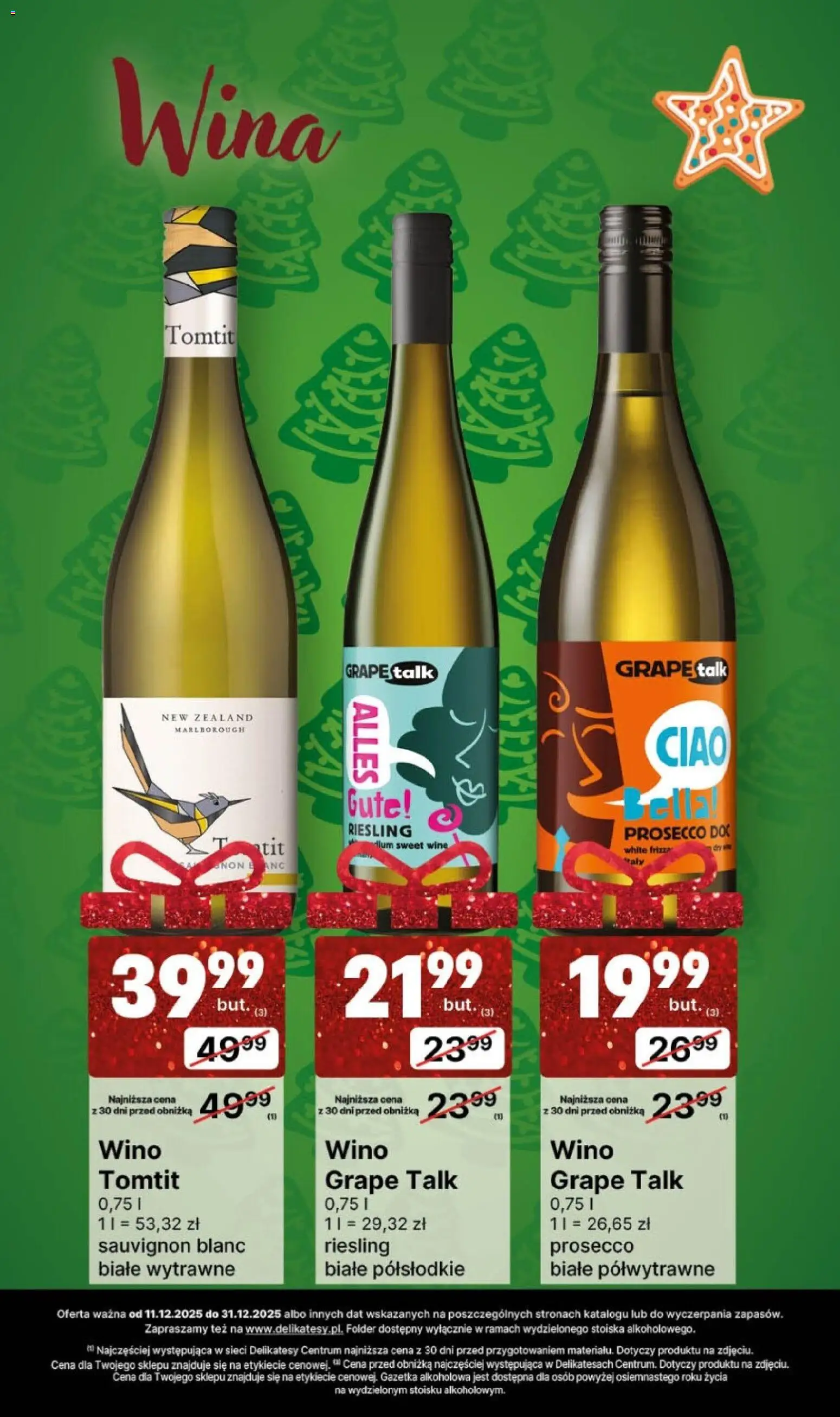 Delikatesy Centrum Gazetka alkoholowa od 11.12.2025 | Strona: 20 | Produkty: Riesling, Delikatesy, Wino, Prosecco