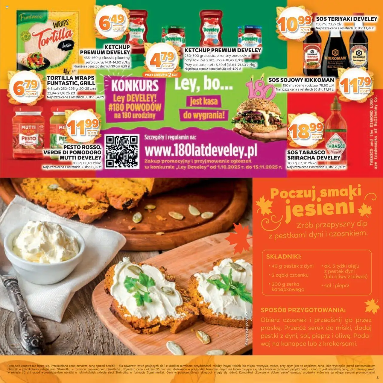 Stokrotka Gazetka - Jesiennie Inspiracje od 16.10.2025 | Strona: 5 | Produkty: Ketchup, Serek, Stokrotka, Pesto