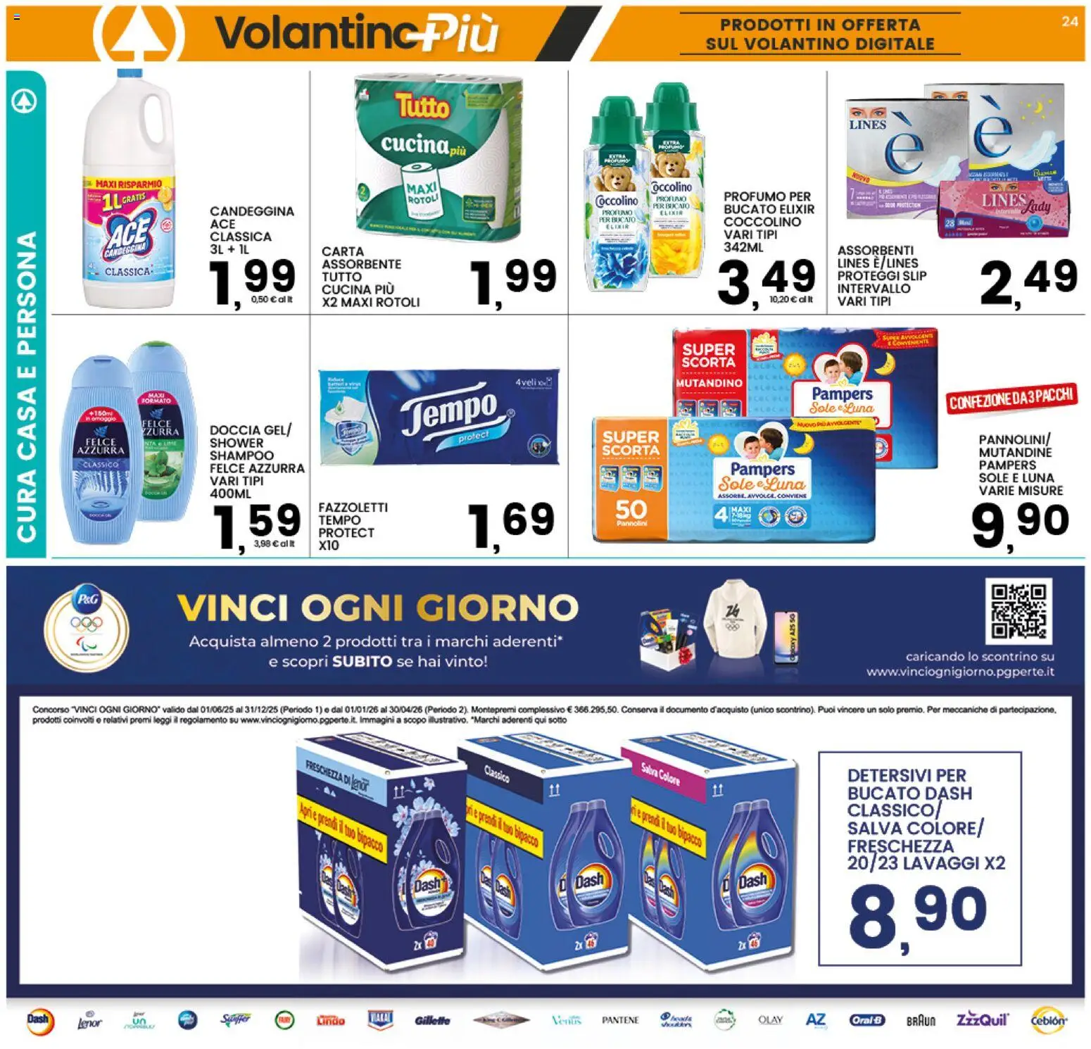 Volantino Interspar del 23.02.2026 | Pagina: 24 | Prodotti: Shampoo, Fazzoletti, Lime, Doccia