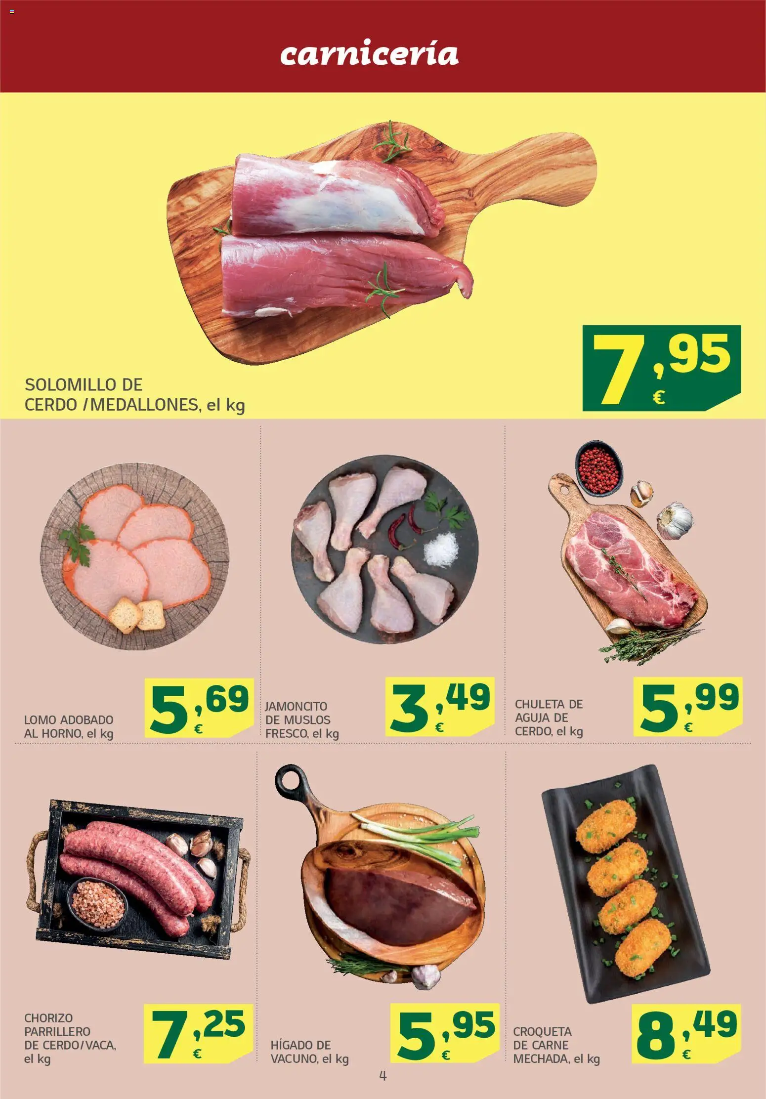 HiperDino folleto │ válido desde el 11.11.2025 | Página: 4 | Productos: Solomillo de cerdo, Cerdo
