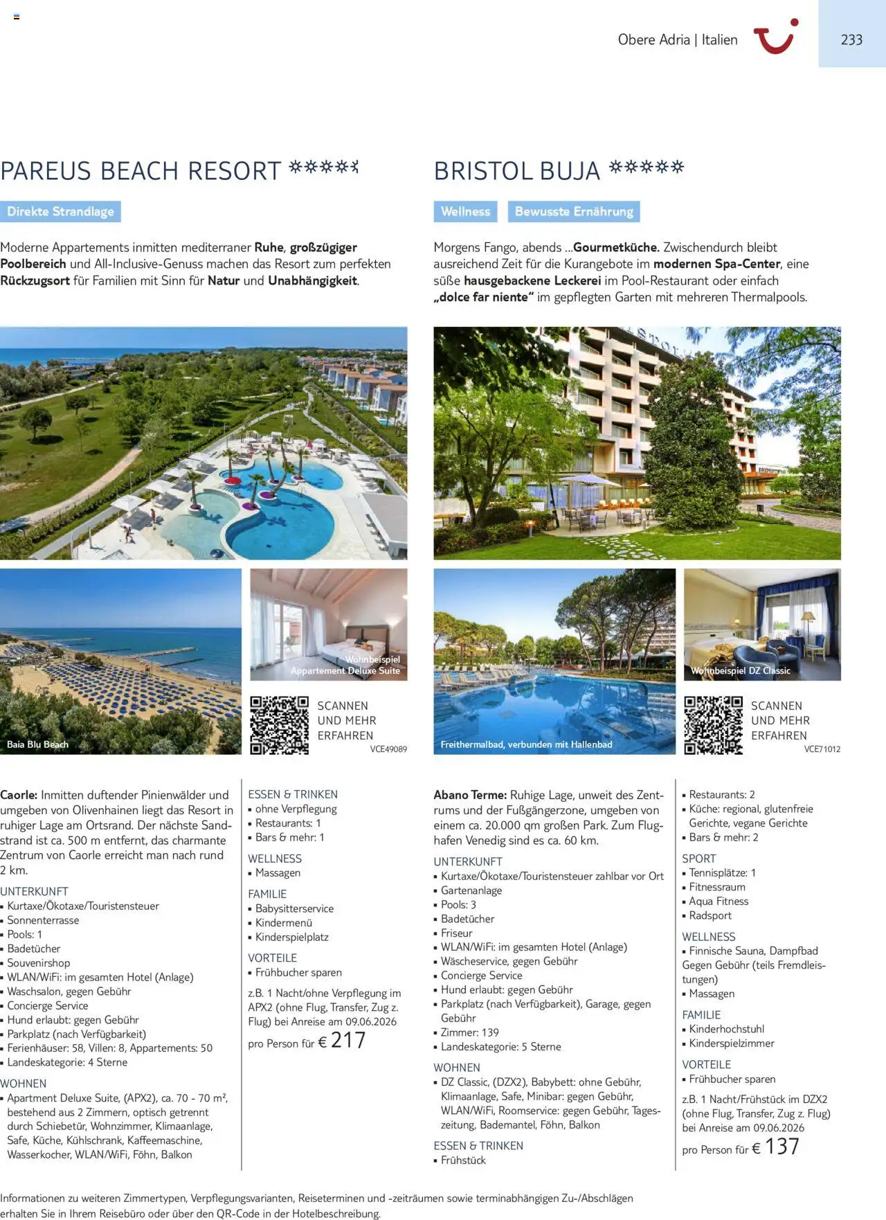 TUI Urlaub mit eigener Anreise 2025/26 – gültig ab 01.11.2025 | Seite: 233 | Produkte: Babybett, Küche