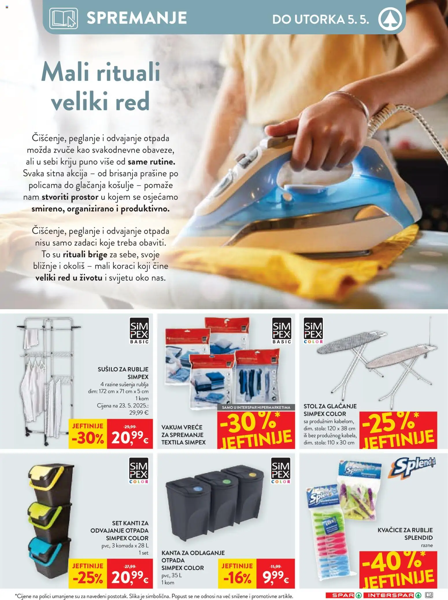 Spar katalog | vrijedi od 22.04.2026 | Stranica: 23 | Proizvodi: Stol, Sušilo za rublje