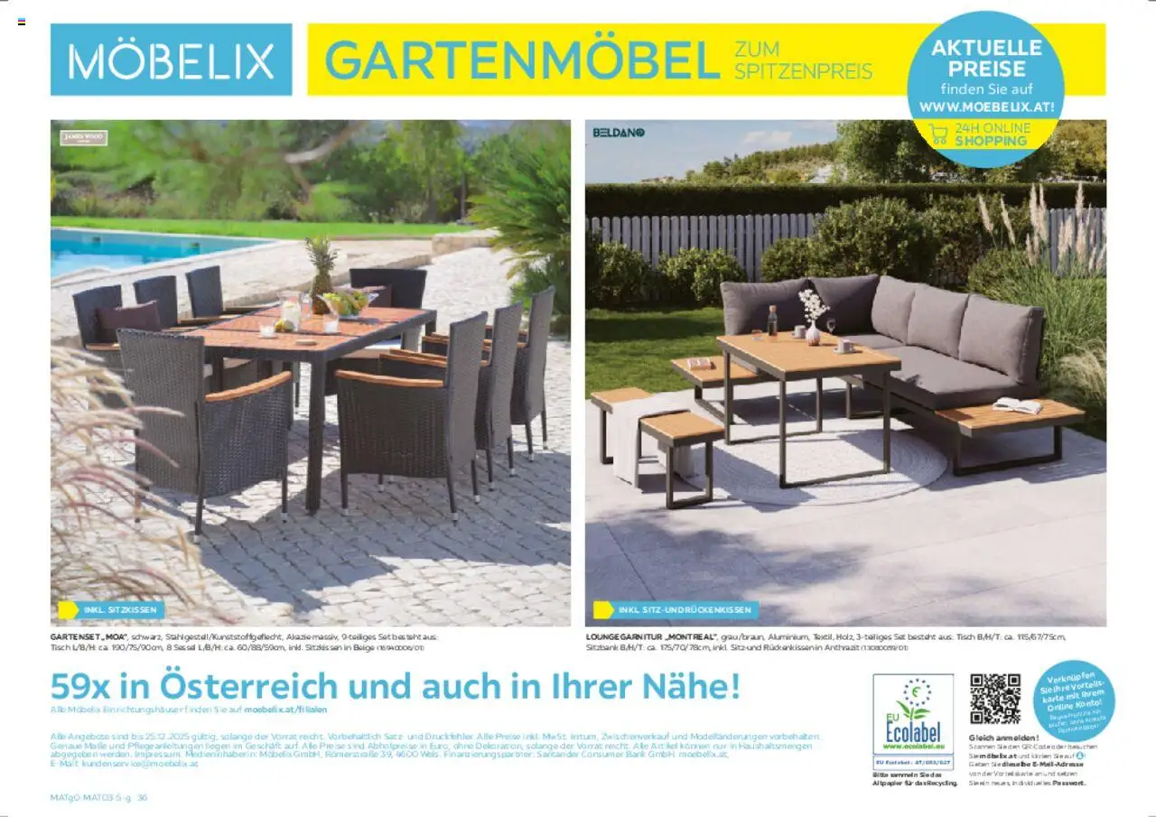 Möbelix Gartenmöbelprospekt gültig ab 10.03.2025 | Seite: 36 | Produkte: Tisch, Gartenmöbel