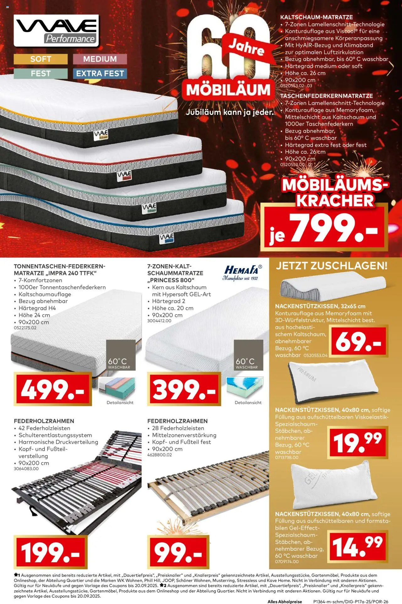 Porta! Möbiläums-Kracher – gültig ab 08.09.2025 | Seite: 8 | Produkte: Matratze