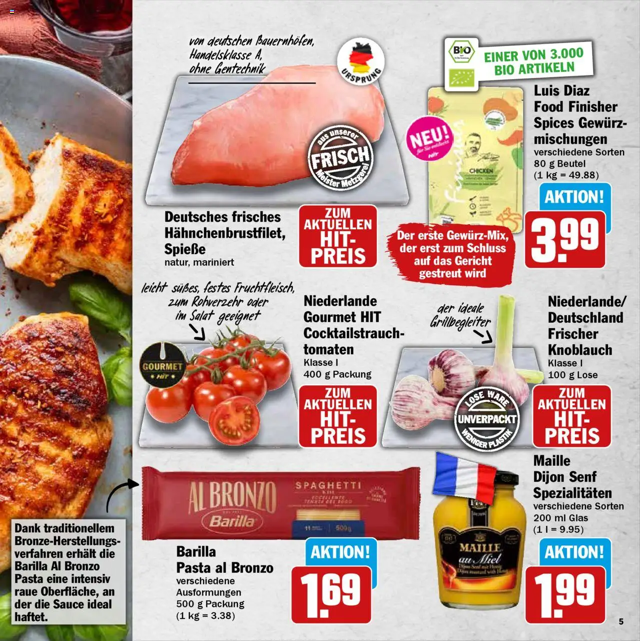 HIT Einfach Grillen - gültig ab dem 11.08.2025 | Seite: 5 | Produkte: Barilla, Tomaten, Pasta, Salat