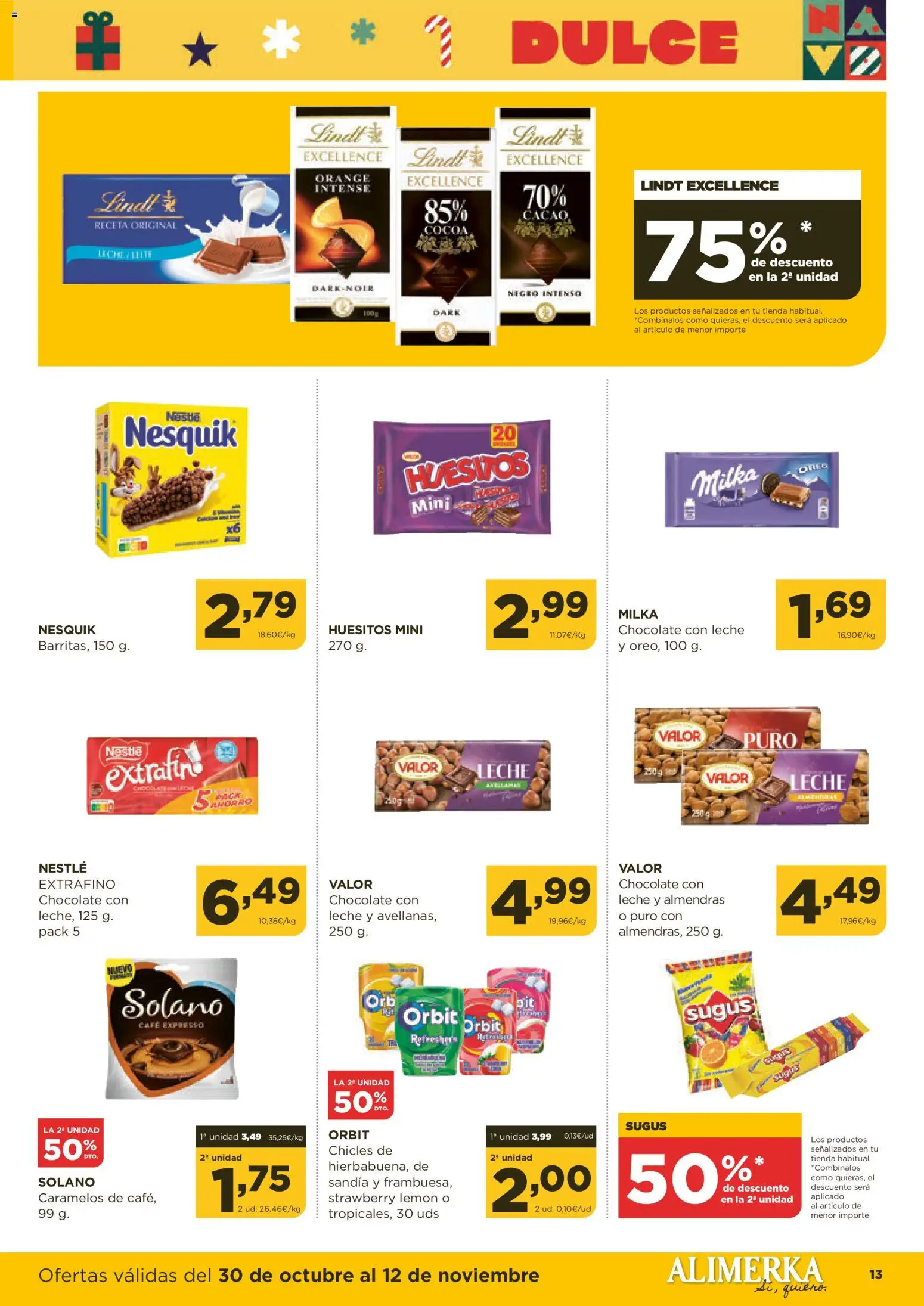 Alimerka folleto Asturias │ válido desde el 30.10.2025 | Página: 13 | Productos: Café, Chocolate, Chocolate con leche, Sandía